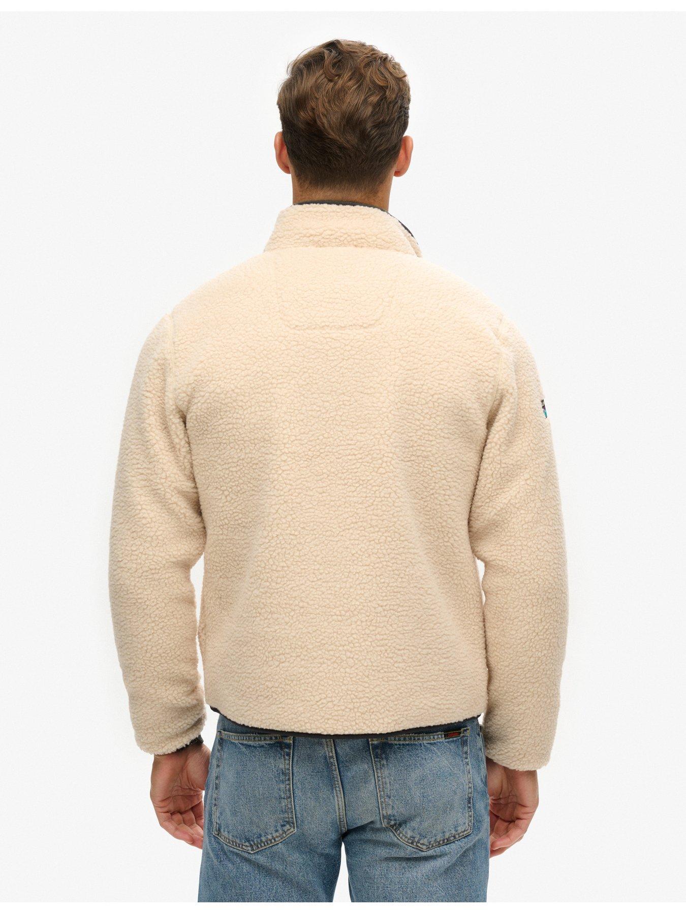 Image 2 of 6 of Superdry Outdoor Full Zip Fleece Jacket - Beige