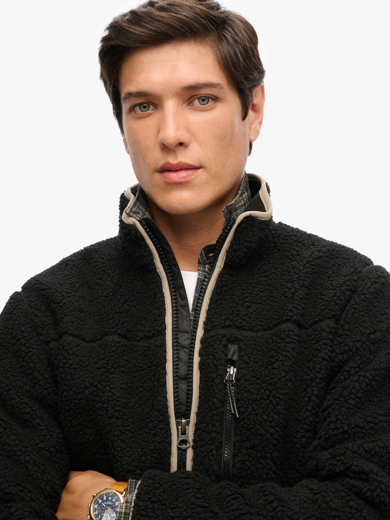 Image 5 of 6 of Superdry Outdoor Full Zip Fleece Jacket - Black