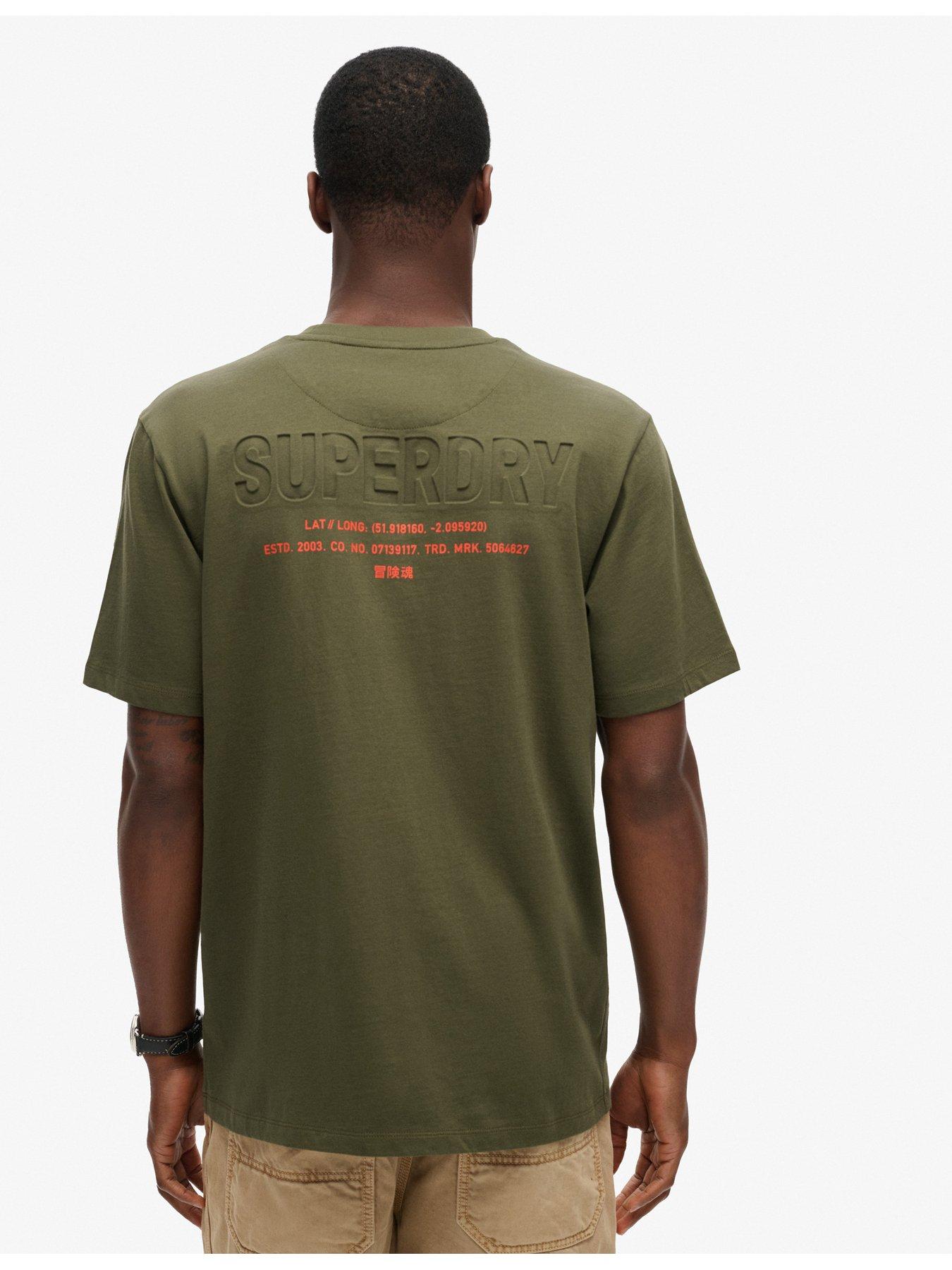 Image of Superdry Utility Sport Logo Printed T-Shirt - Khaki
