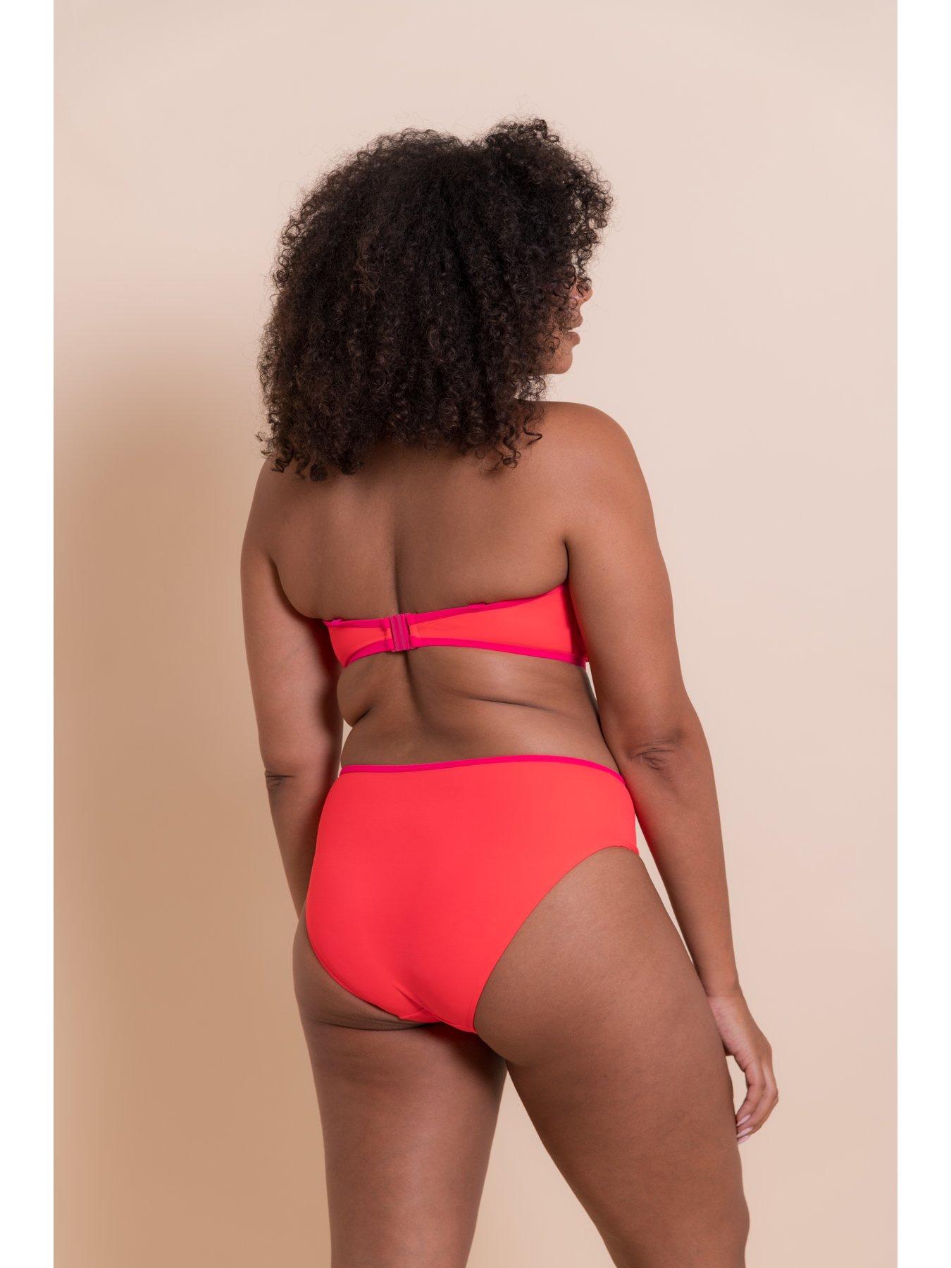 Image 2 of 6 of Curvy Kate Curvy Kate Minimalist Bikini Brief - Coral/pink