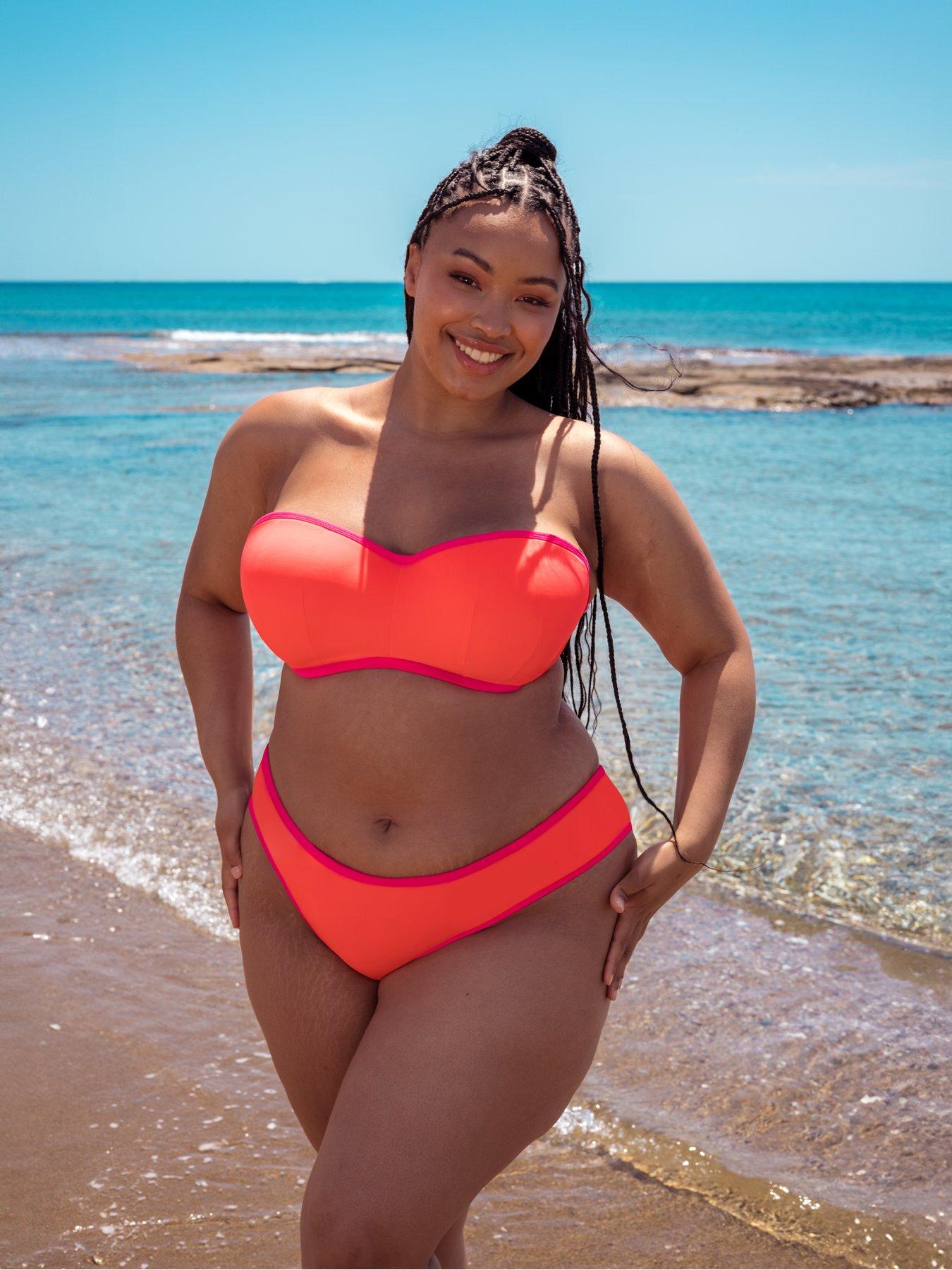 Image 3 of 6 of Curvy Kate Curvy Kate Minimalist Bikini Brief - Coral/pink