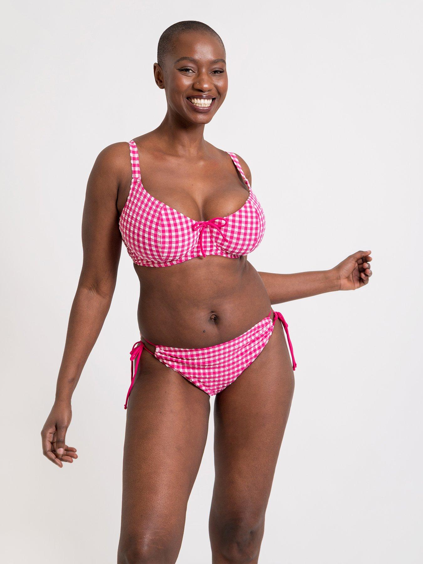 curvy-kate-curvy-kate-holiday-check-tie-side-bikini-brief-raspberry-pink