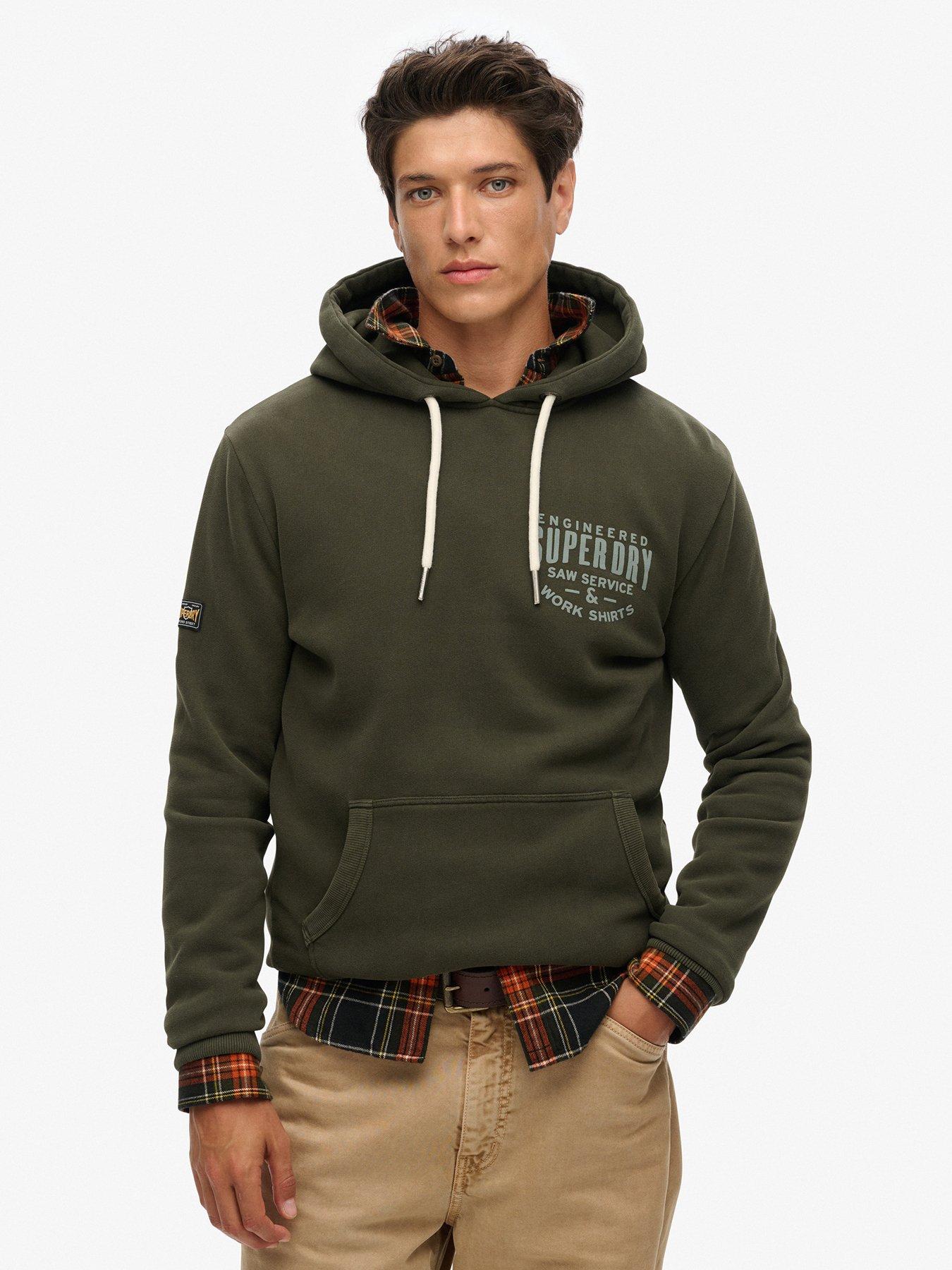 Image 1 of 5 of Superdry Machine Goods Graphic Hoodie - Green
