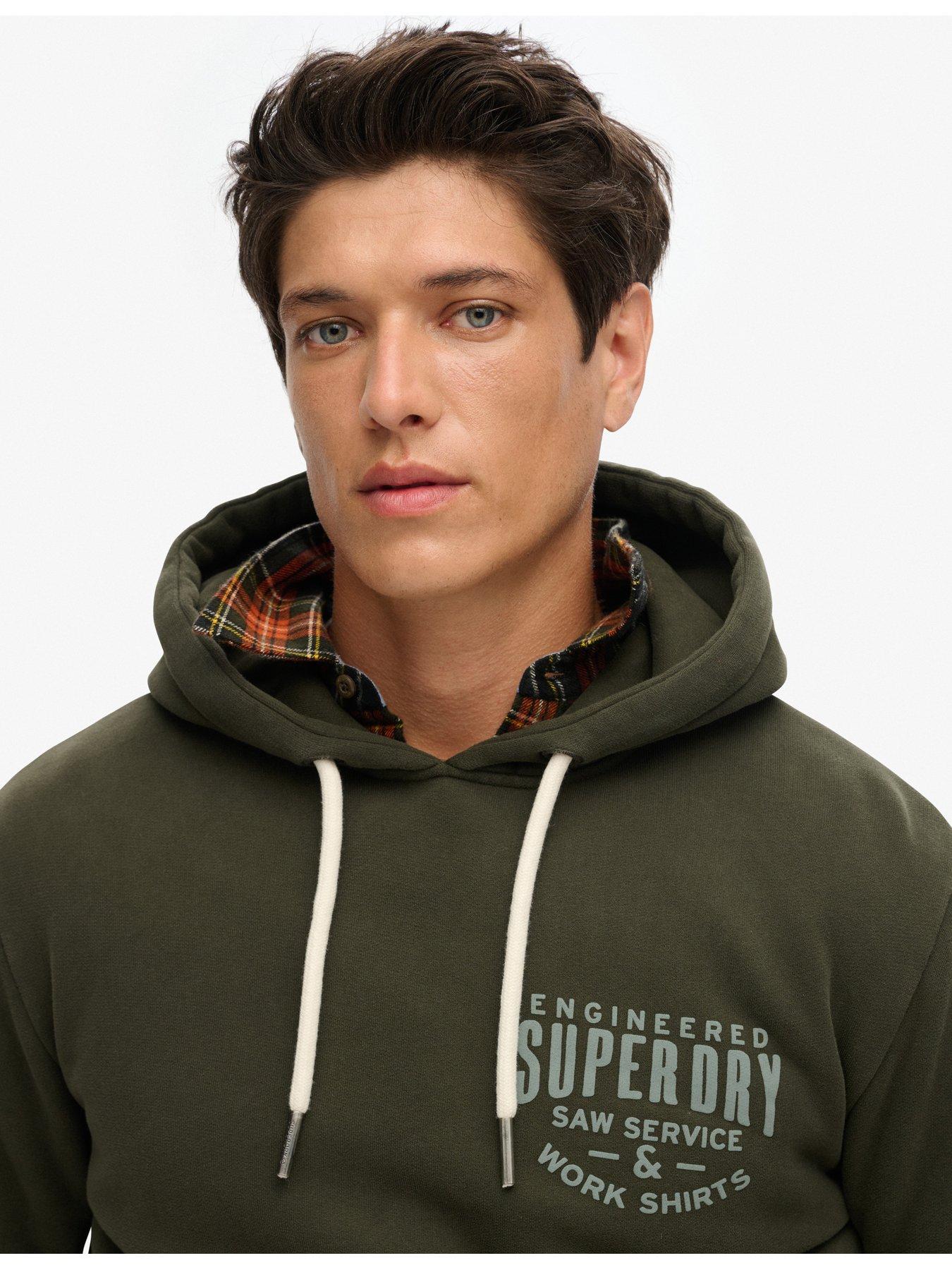 Image 4 of 5 of Superdry Machine Goods Graphic Hoodie - Green