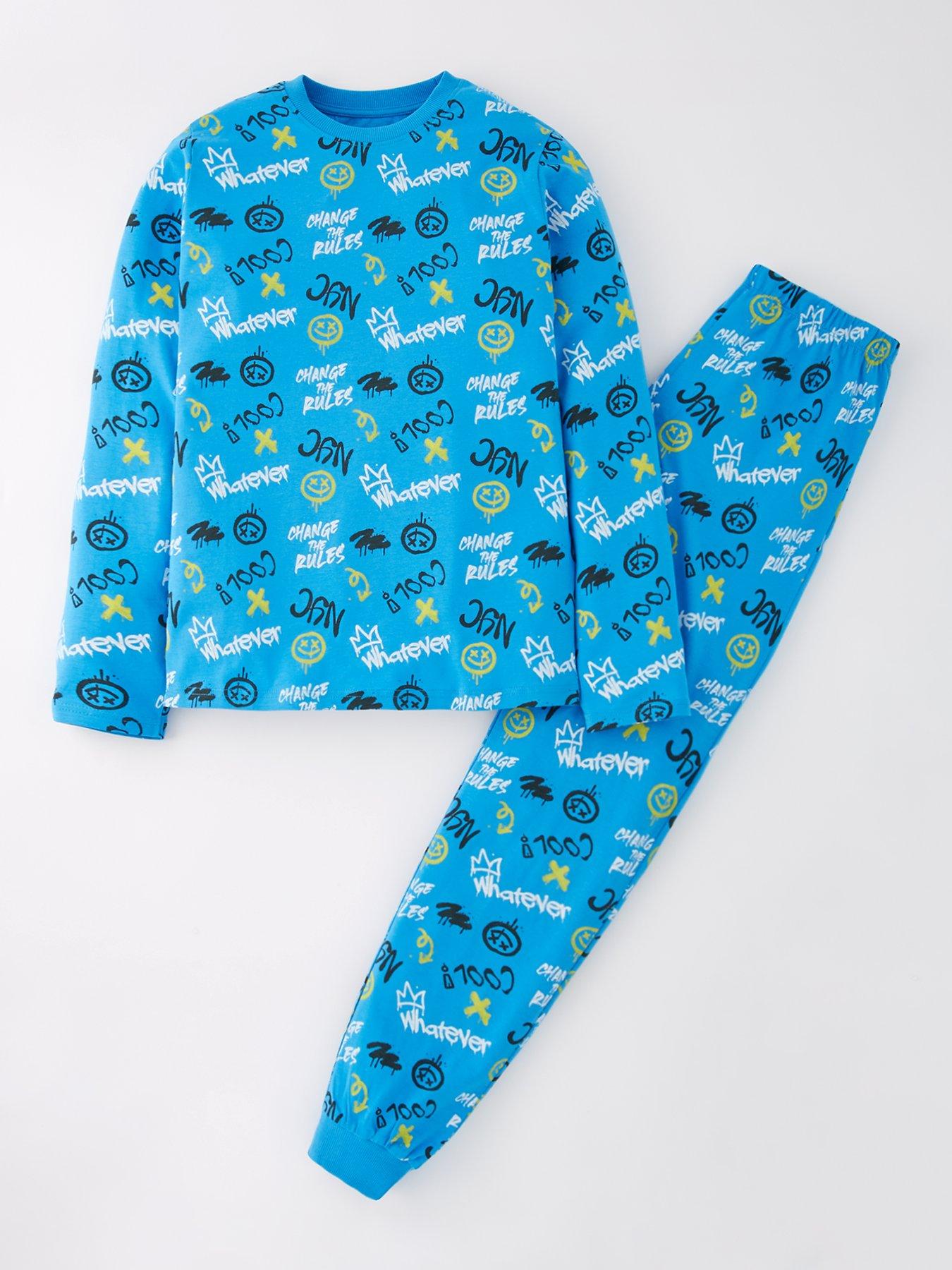 V by Very Boys Graffiti Print Pyjamas - Multi