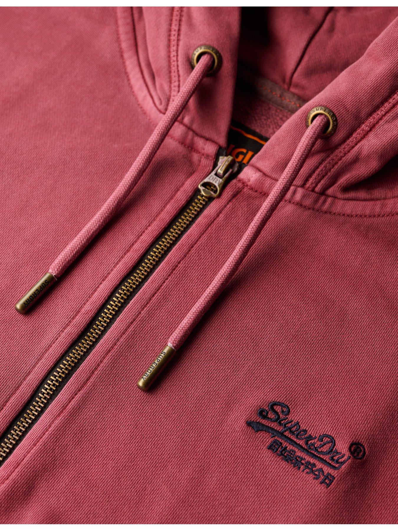 superdry-essential-logo-washed-zip-hood-jacket-dark-reddetail