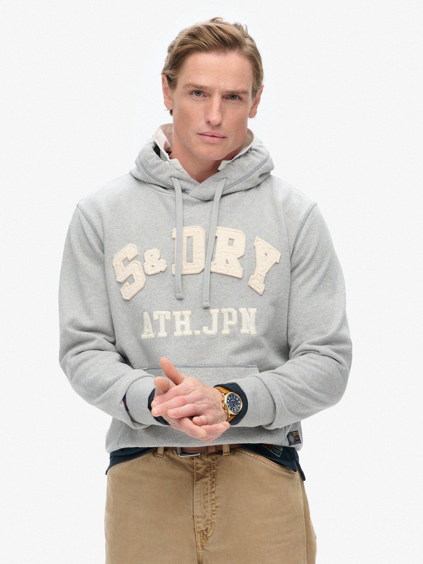 Image 1 of 5 of Superdry Vintage Athletic Hoodie - Grey