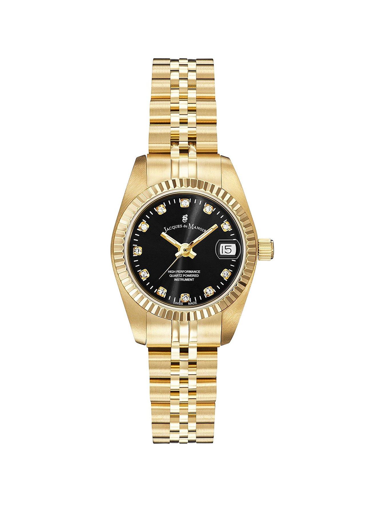 undefined Jacques du Manoir Swiss-made Ladies Inspiration Gold Plated Bracelet Watch