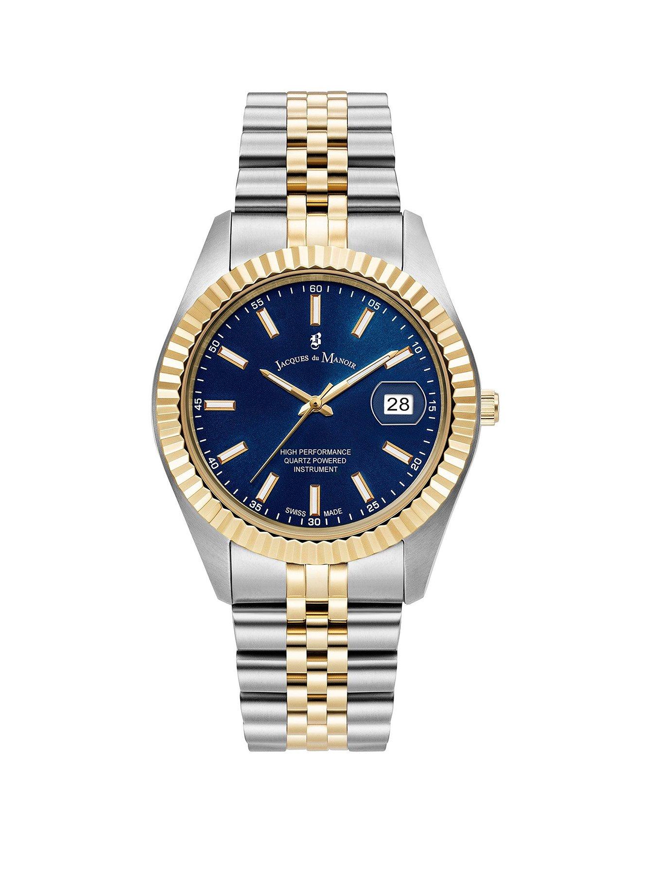 undefined Jacques du Manoir Swiss-made Unisex Inspiration Business Silver  &  Gold Plated Bracelet Watch
