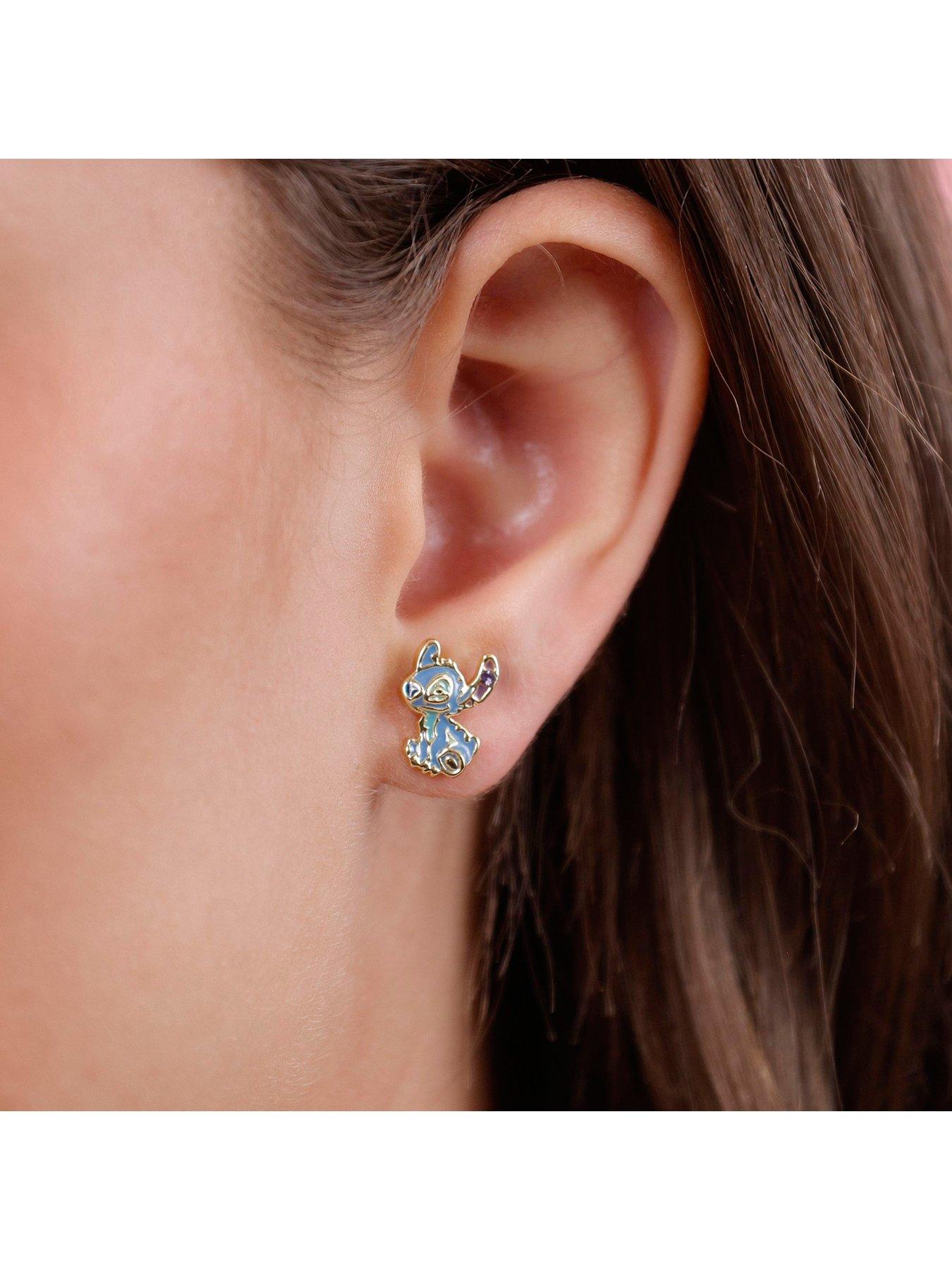 Image 2 of 4 of Disney Stitch & Angel Mismatch Stud Earrings