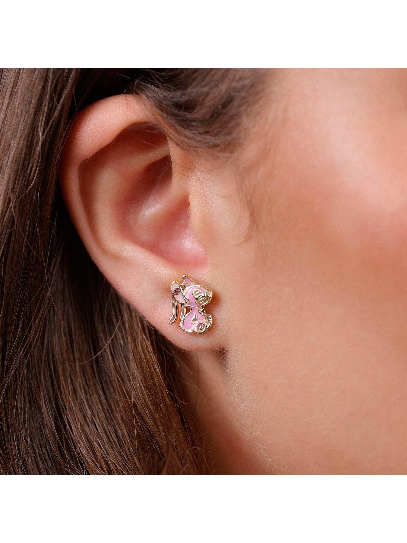 Image 3 of 4 of Disney Stitch & Angel Mismatch Stud Earrings