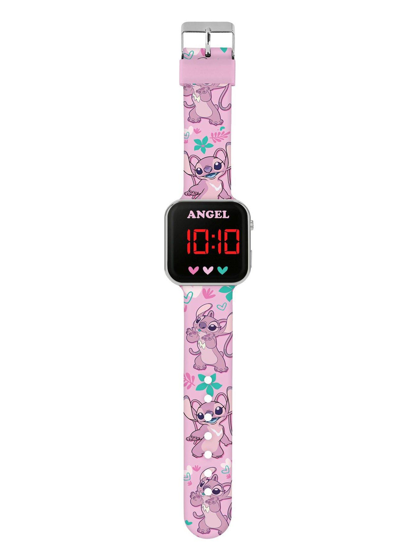 Image 2 of 4 of Disney Lilo &amp; Stitch Angel Pink LED Digital Watch