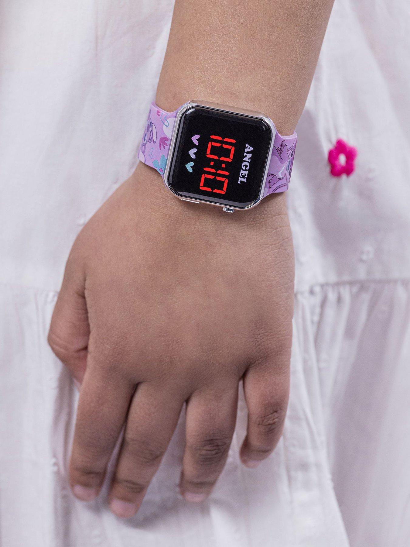 Image 3 of 4 of Disney Lilo &amp; Stitch Angel Pink LED Digital Watch