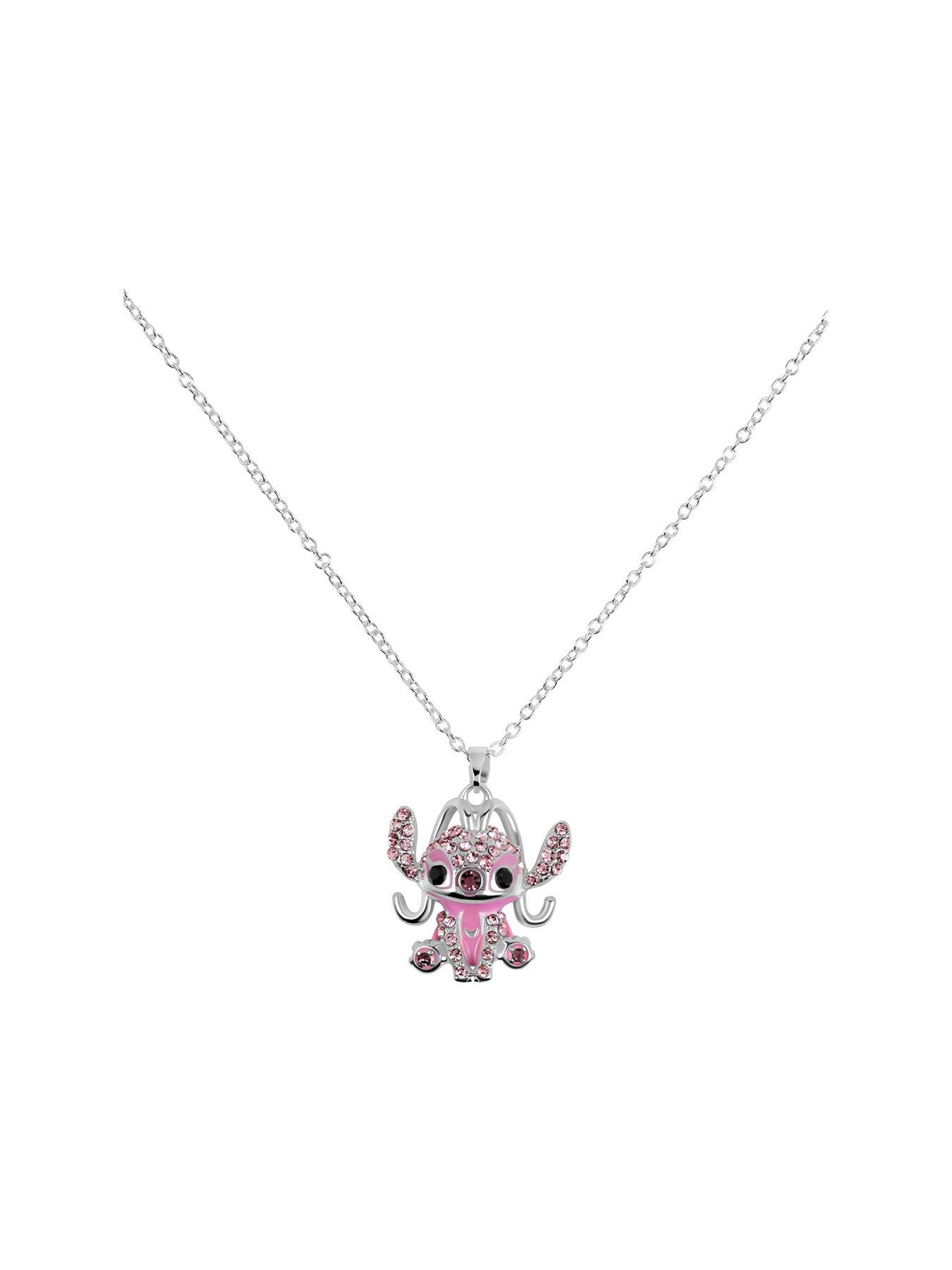 Image 1 of 3 of Disney Angel Stone Set Pendant Necklace