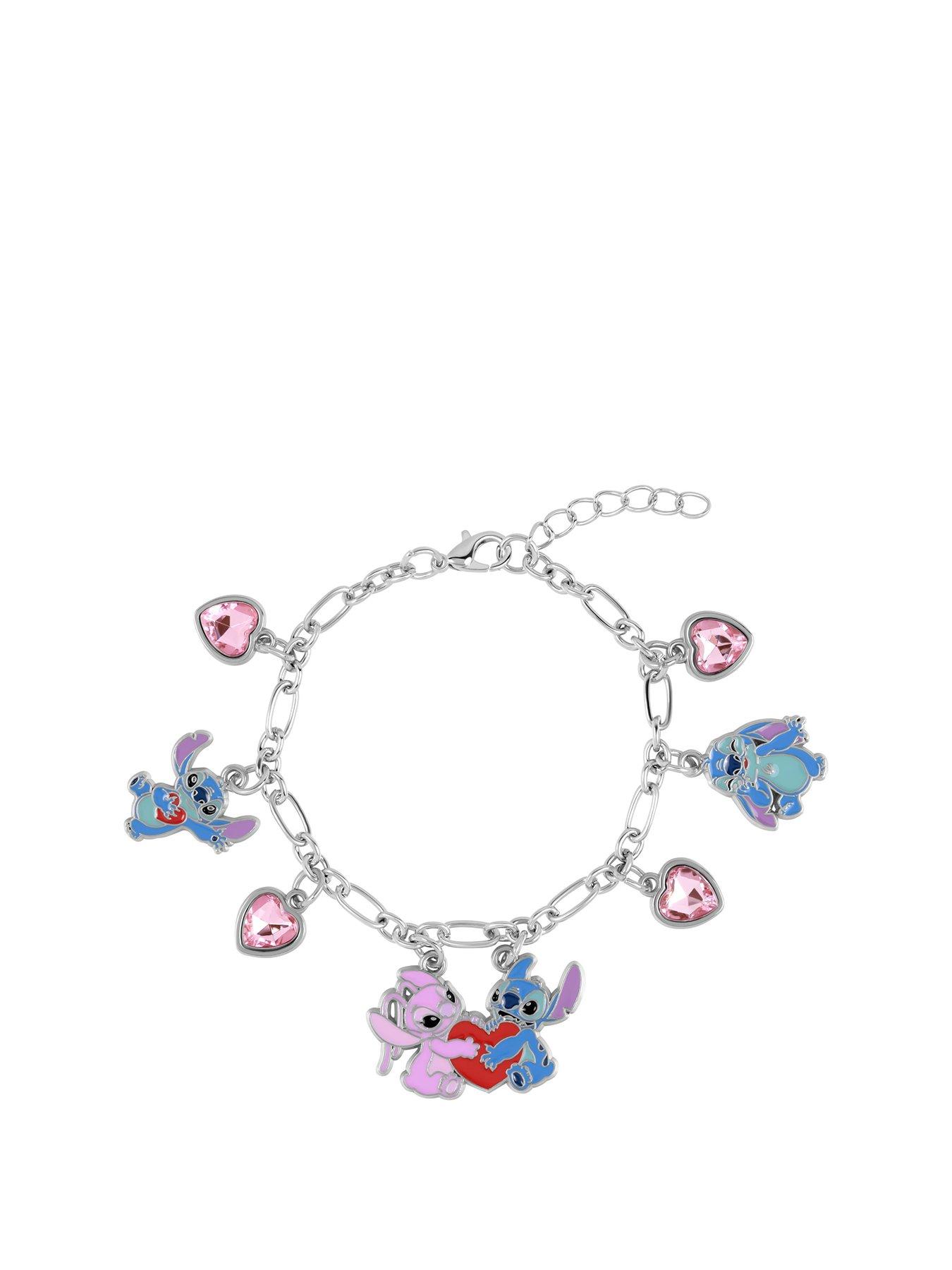 Image 1 of 3 of Disney Stitch &amp; Angel Charm Bracelet