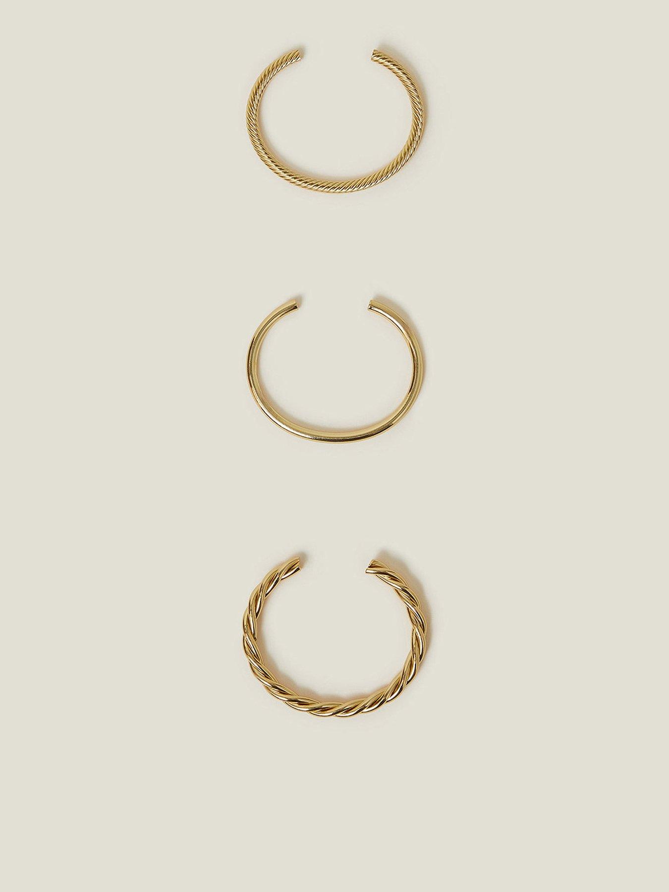 Image 1 of 3 of Accessorize 3-pack Twisted Bangles