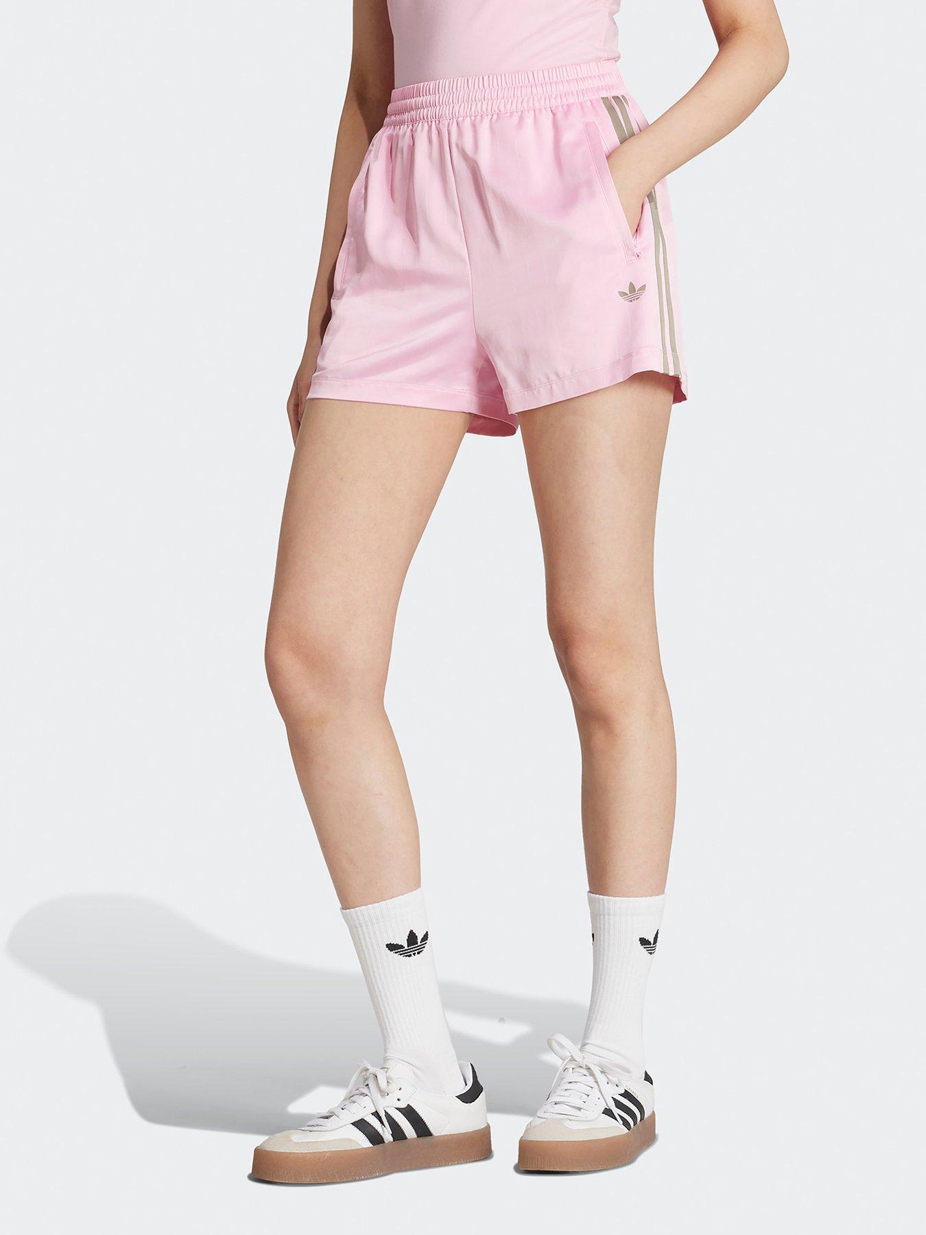 adidas Originals Womens Soccer Summer Satin Classic Shorts - Pink
