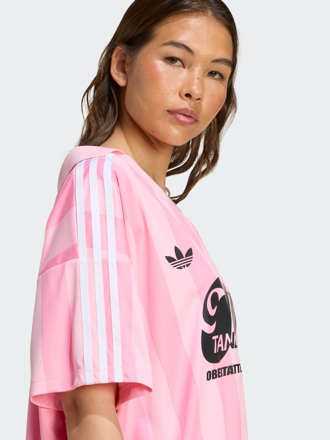 adidas Originals Womens Soccer Summer Off Shoulder Jersey - Pink