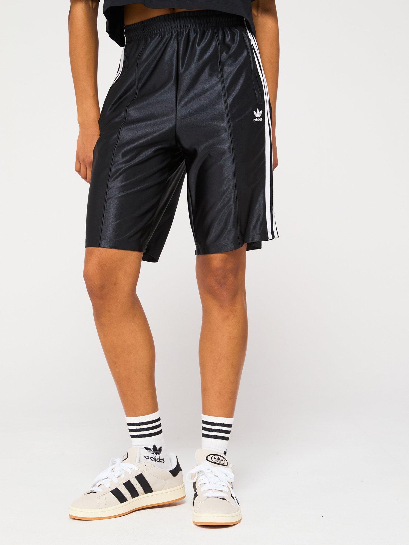 Image 1 of 5 of adidas Originals Women's Adicolor Firebird Long Shorts - Black