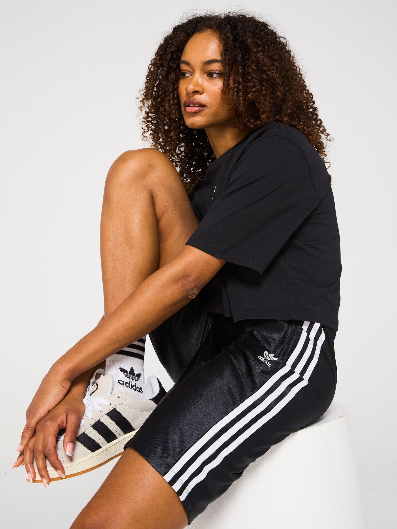 Image 5 of 5 of adidas Originals Women's Adicolor Firebird Long Shorts - Black