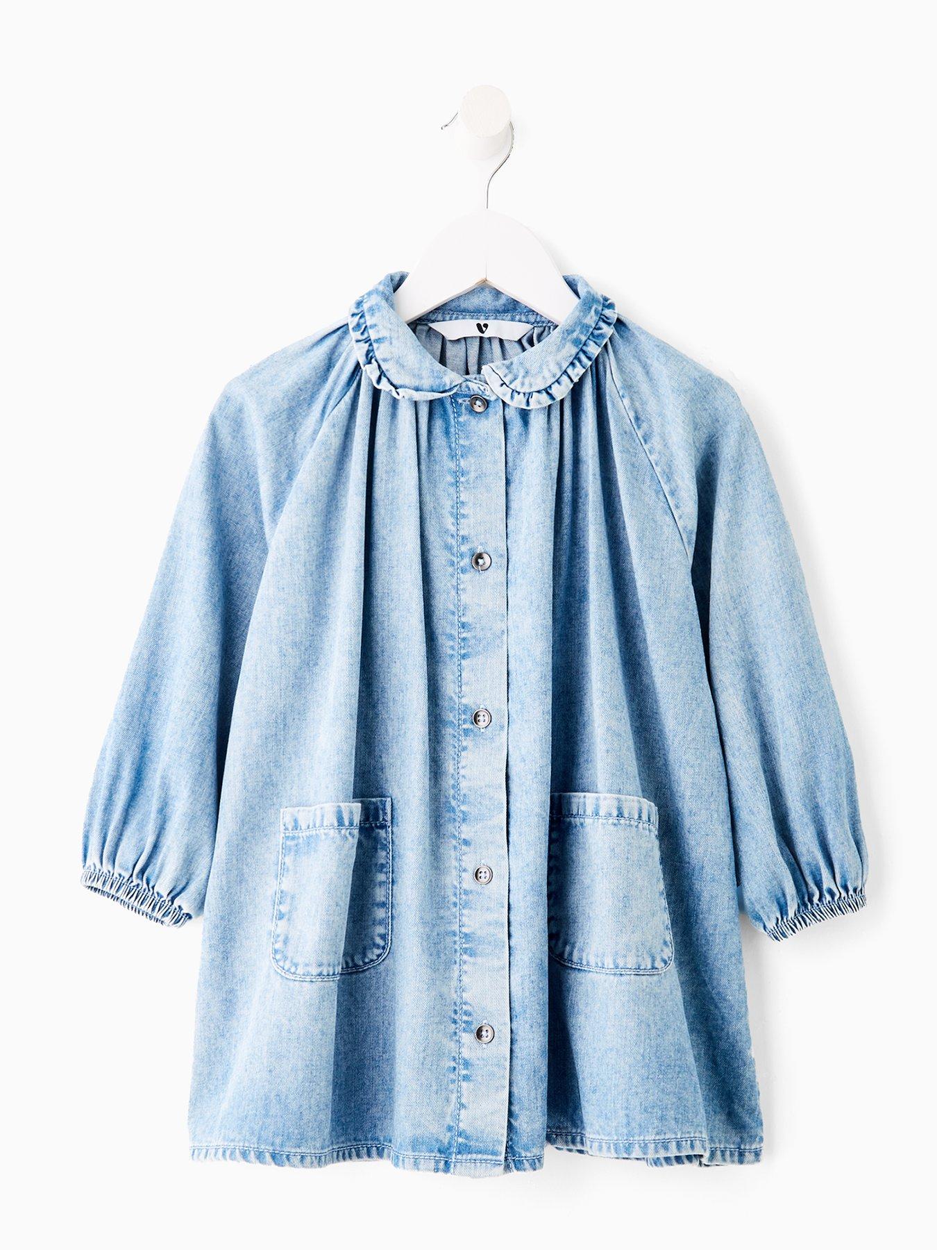 Mini V by Very Girls Button Up Denim Dress