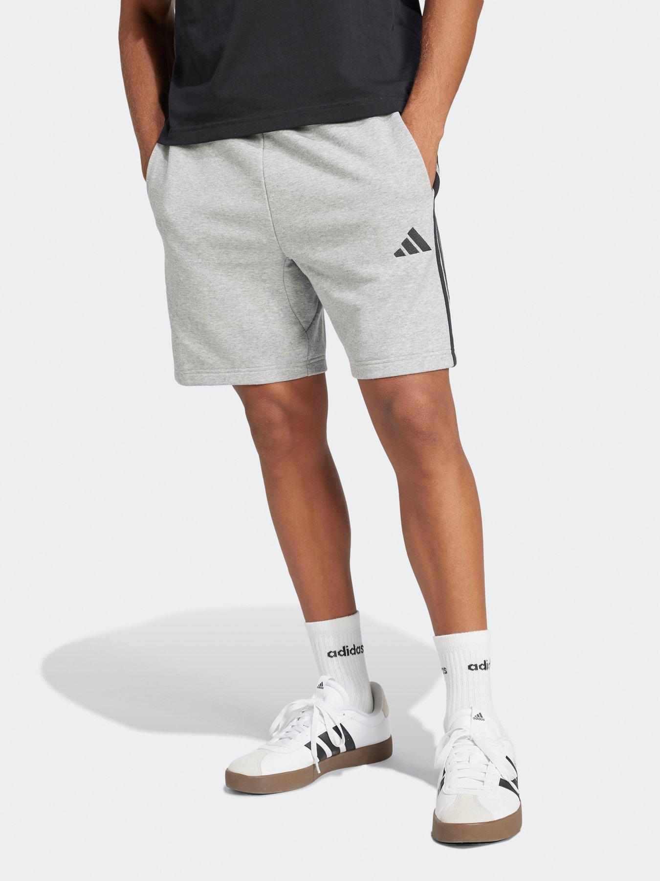 adidas-sportswear-mens-essential-3-stripes-french-terry-shorts-grey