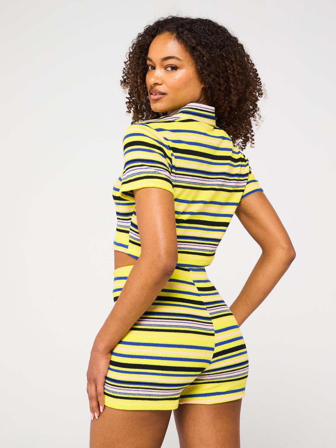 adidas-originals-womens-towel-button-up-tee-yellowstillFront