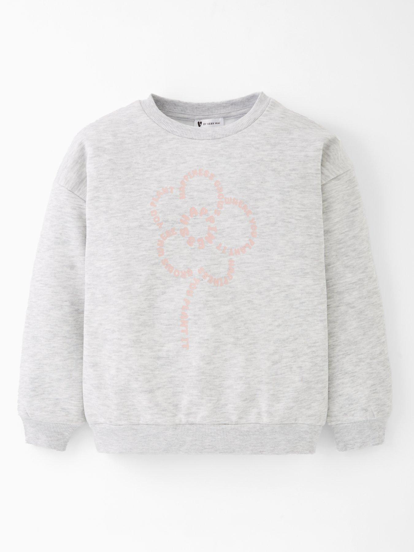 Image 1 of 4 of The Very Collection Girls Oversized Floral Sweat - Multi