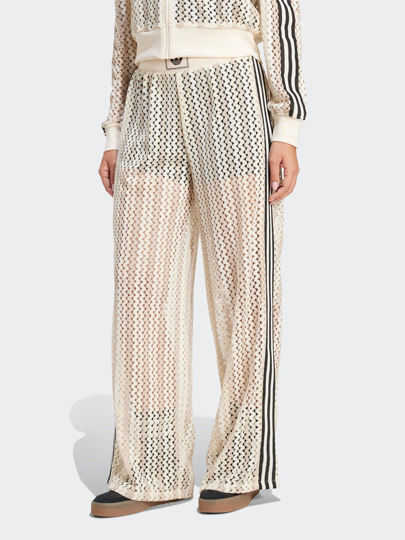 adidas Originals Womens Summer Glow Firebird Track Tracksuit Bottoms - White