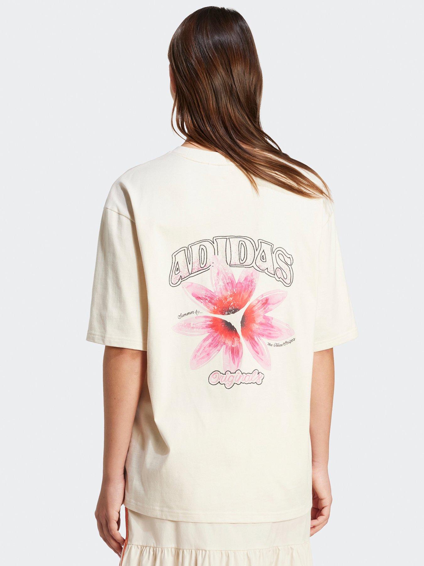 Image of adidas Originals Womens Summer Glow Graphic T-Shirt - White
