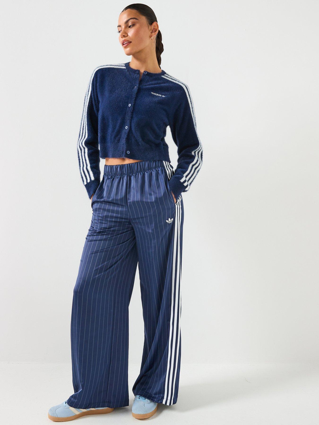 adidas gazelle silver green womens adidas Women's Originals Bling Flare Pants in Aurora