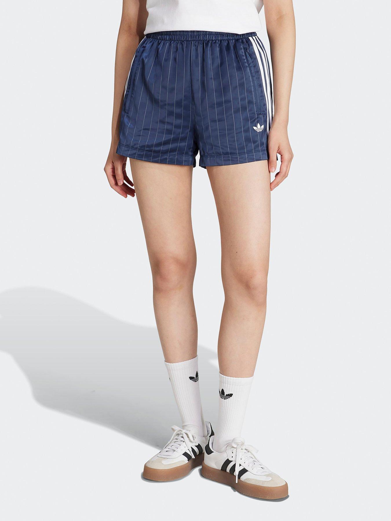 adidas Originals Womens Soccer Summer Satin Classic Shorts - Navy
