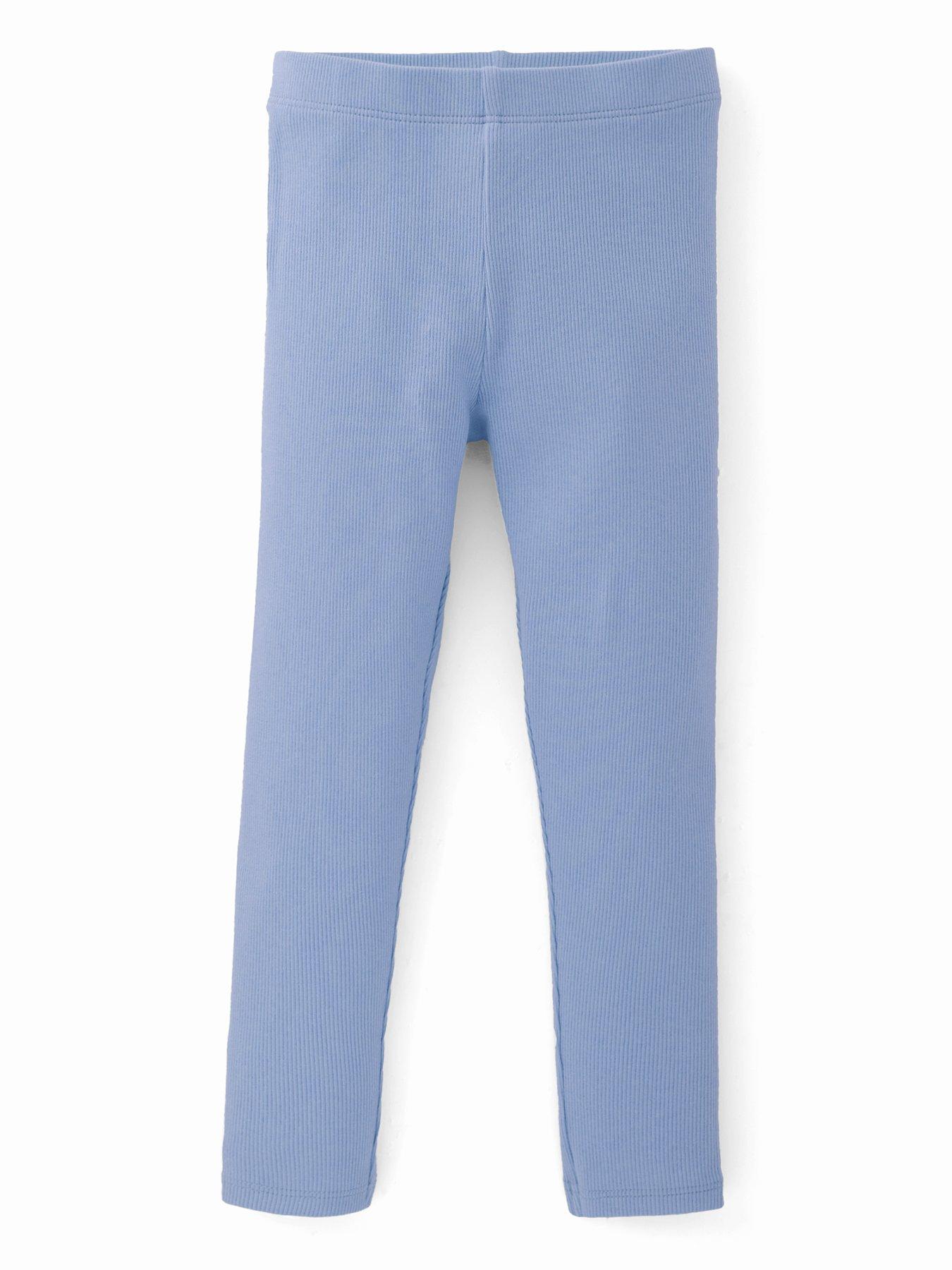 Mini V by Very Girls Rib Leggings - Blue | Very Ireland