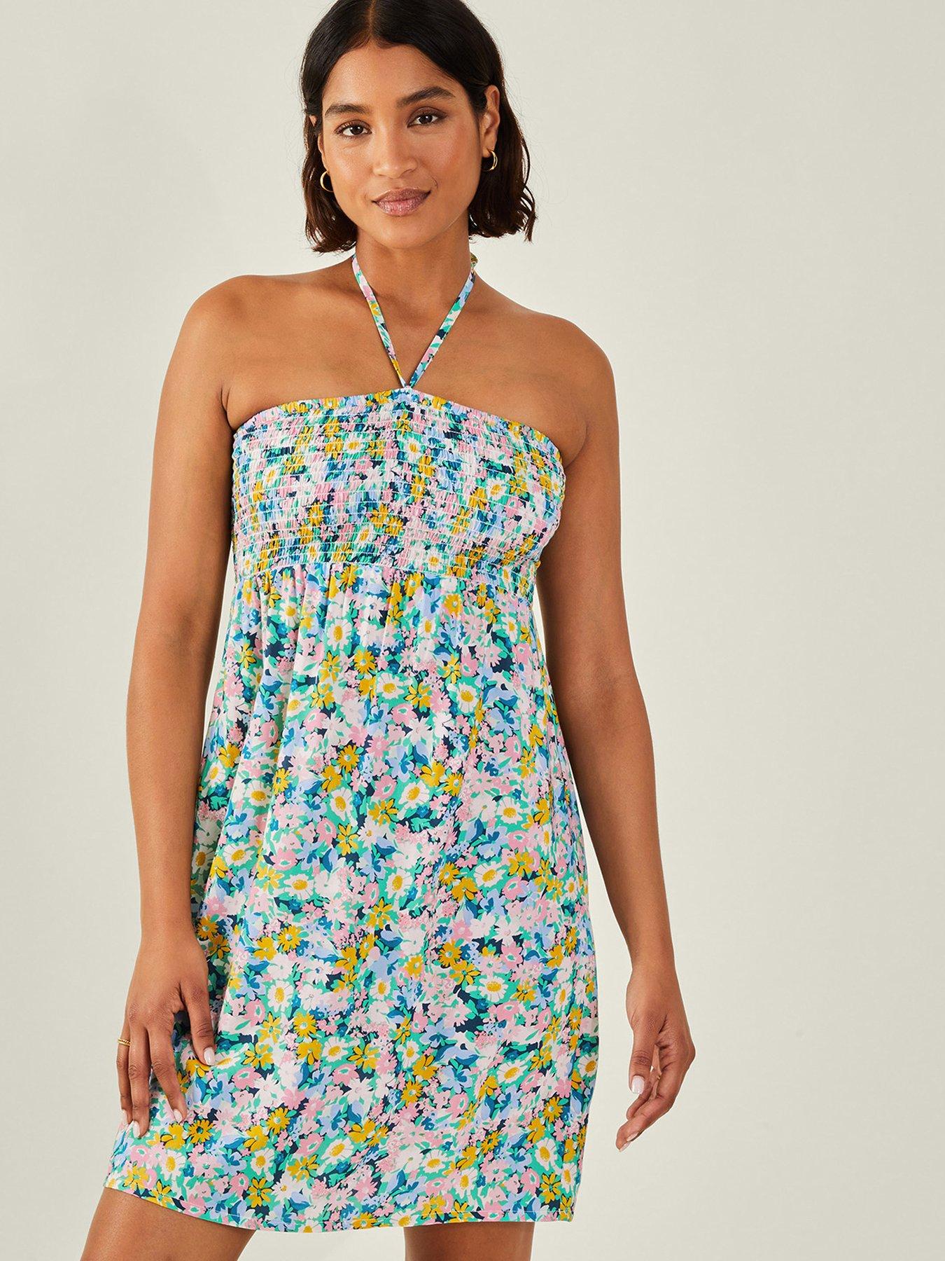 accessorize-ditsy-floral-bandeau-dress-multi