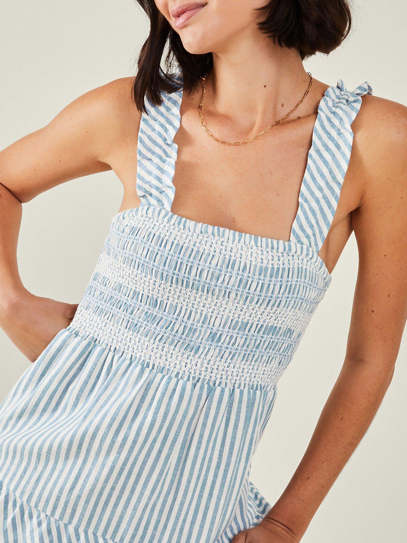 accessorize-stripe-tiered-maxi-dress-blueoutfit
