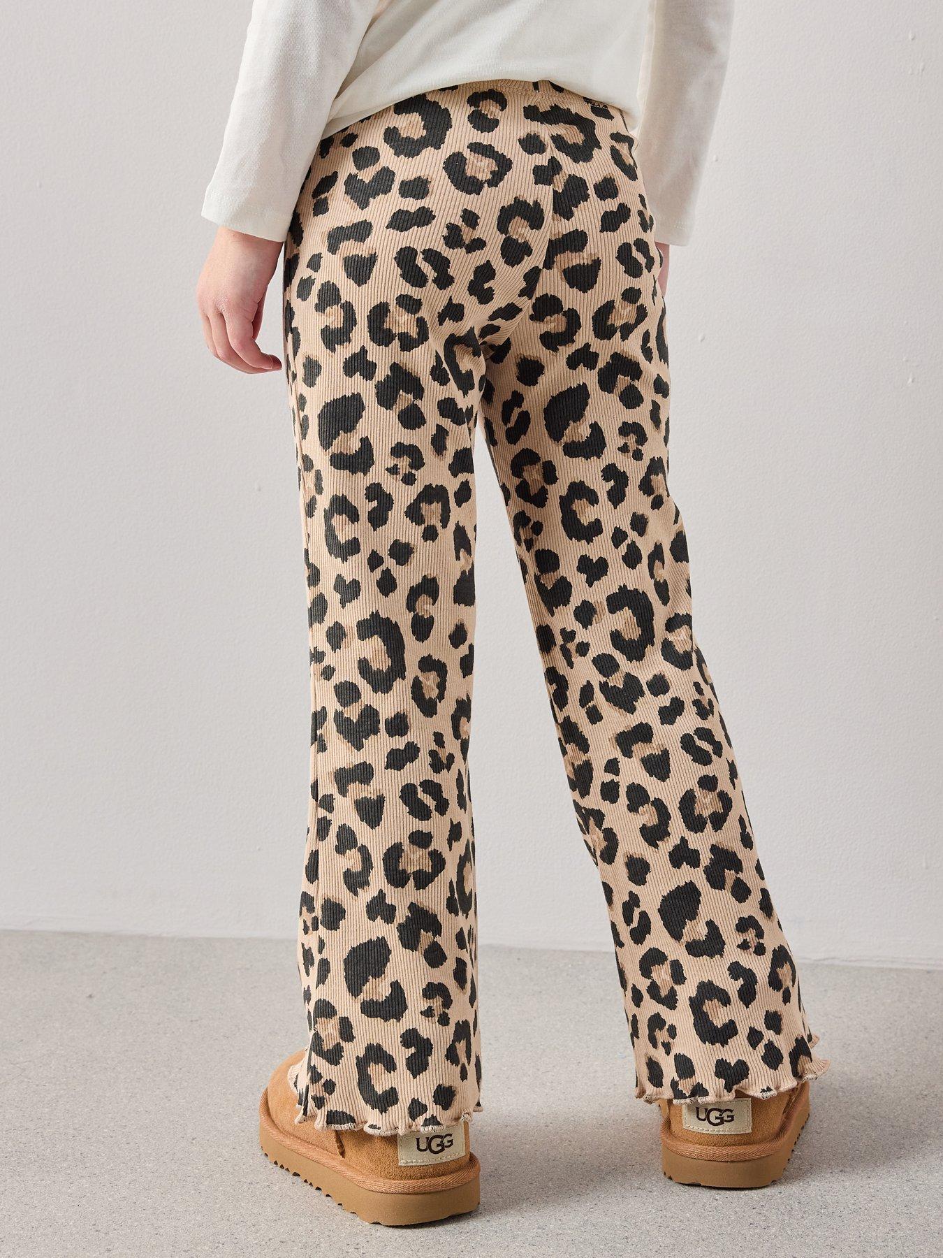 Image 2 of 6 of The Very Collection Girls Leopard Print Leggings - Multi