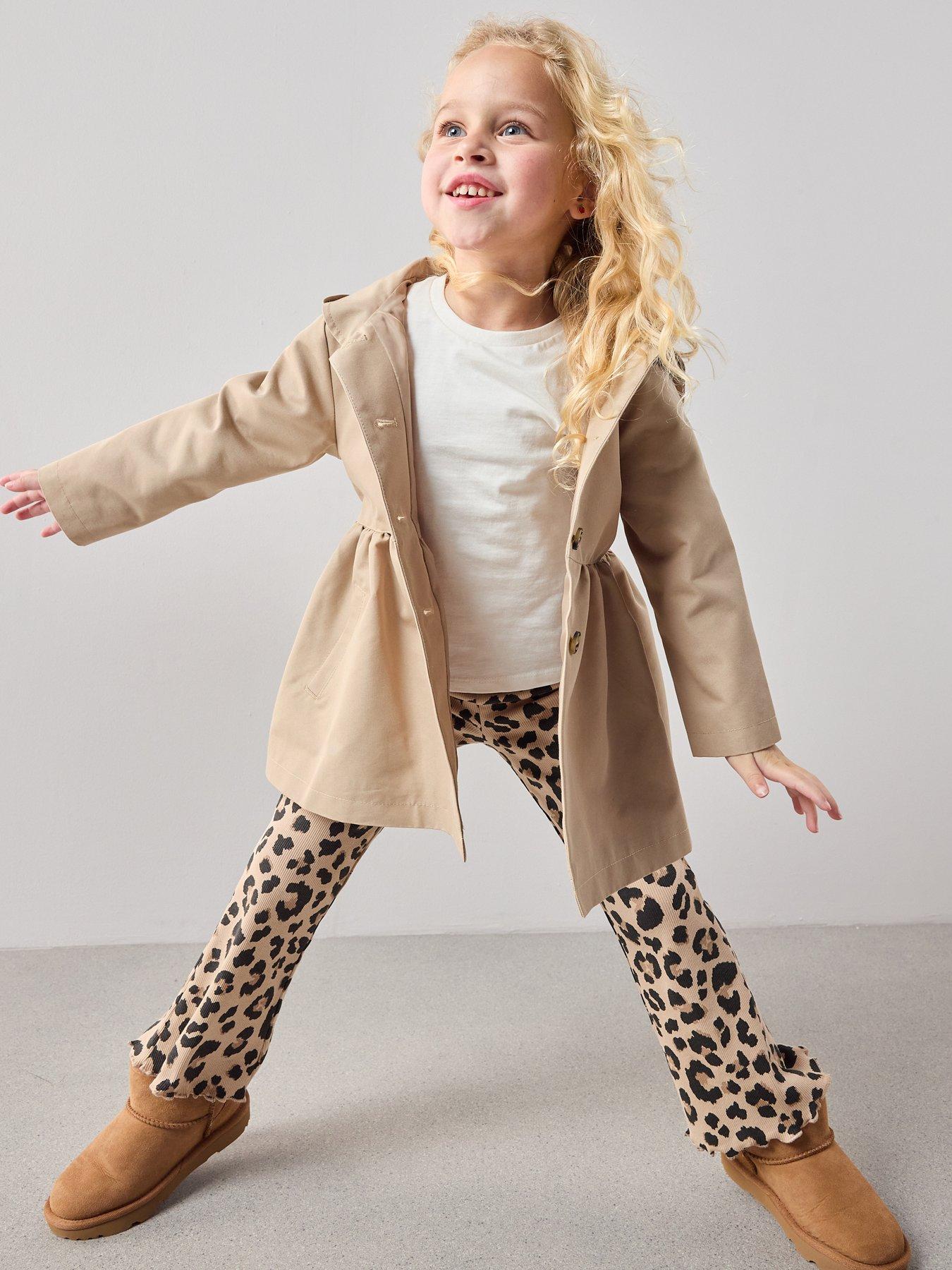 Image 3 of 6 of The Very Collection Girls Leopard Print Leggings - Multi