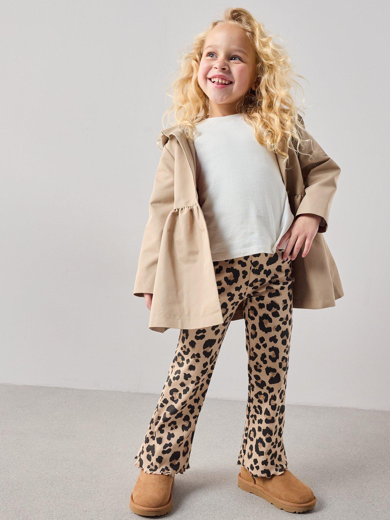 Image 5 of 6 of The Very Collection Girls Leopard Print Leggings - Multi