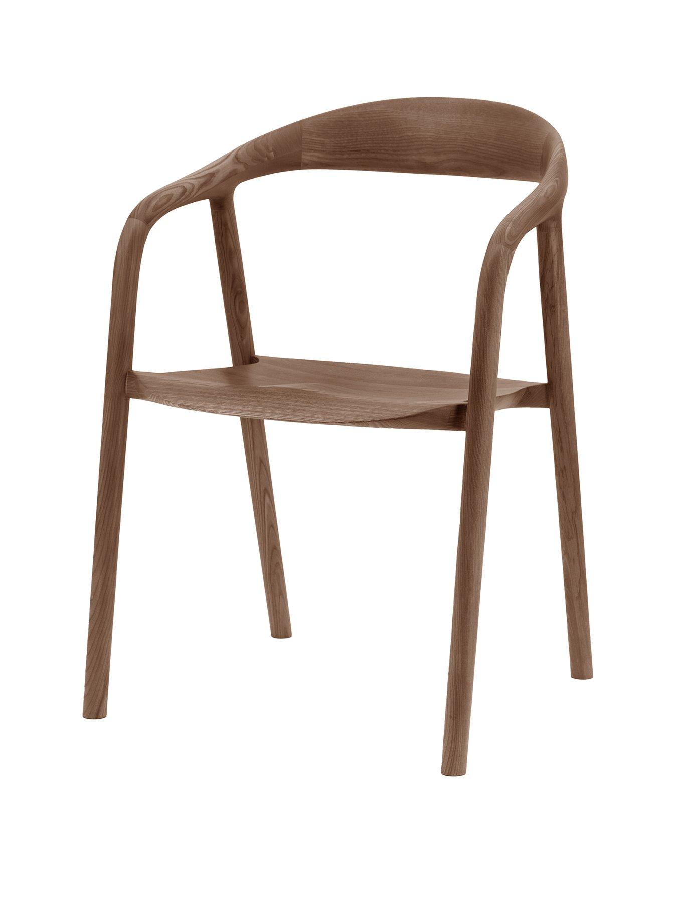 undefined Set of 2 Rayan Walnut Dining Chairs - Walnut