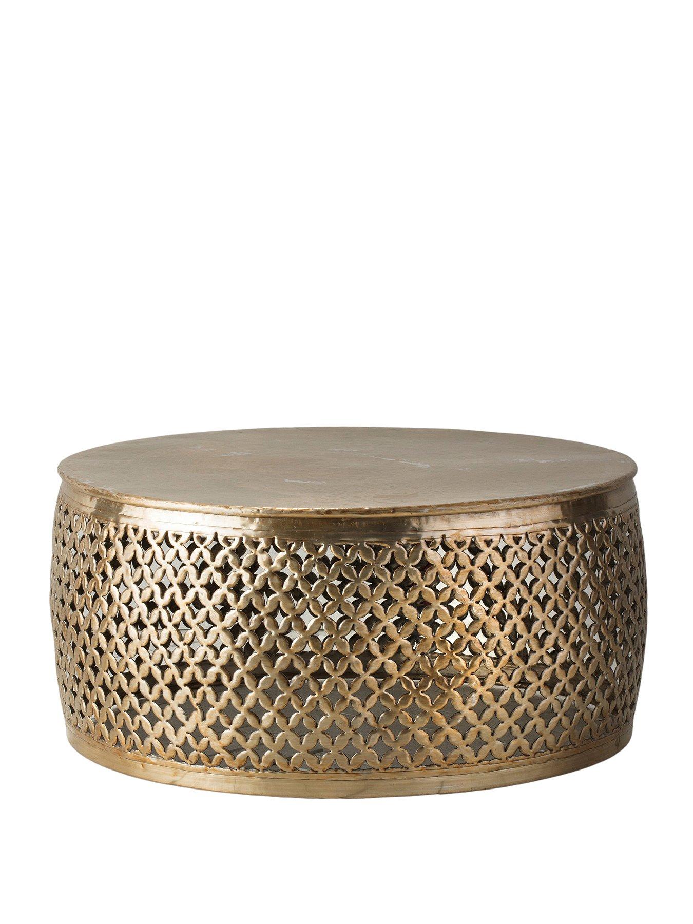 Image 2 of 3 of Gallery Direct Aaliyah Ready Assembled Coffee Table - Brass