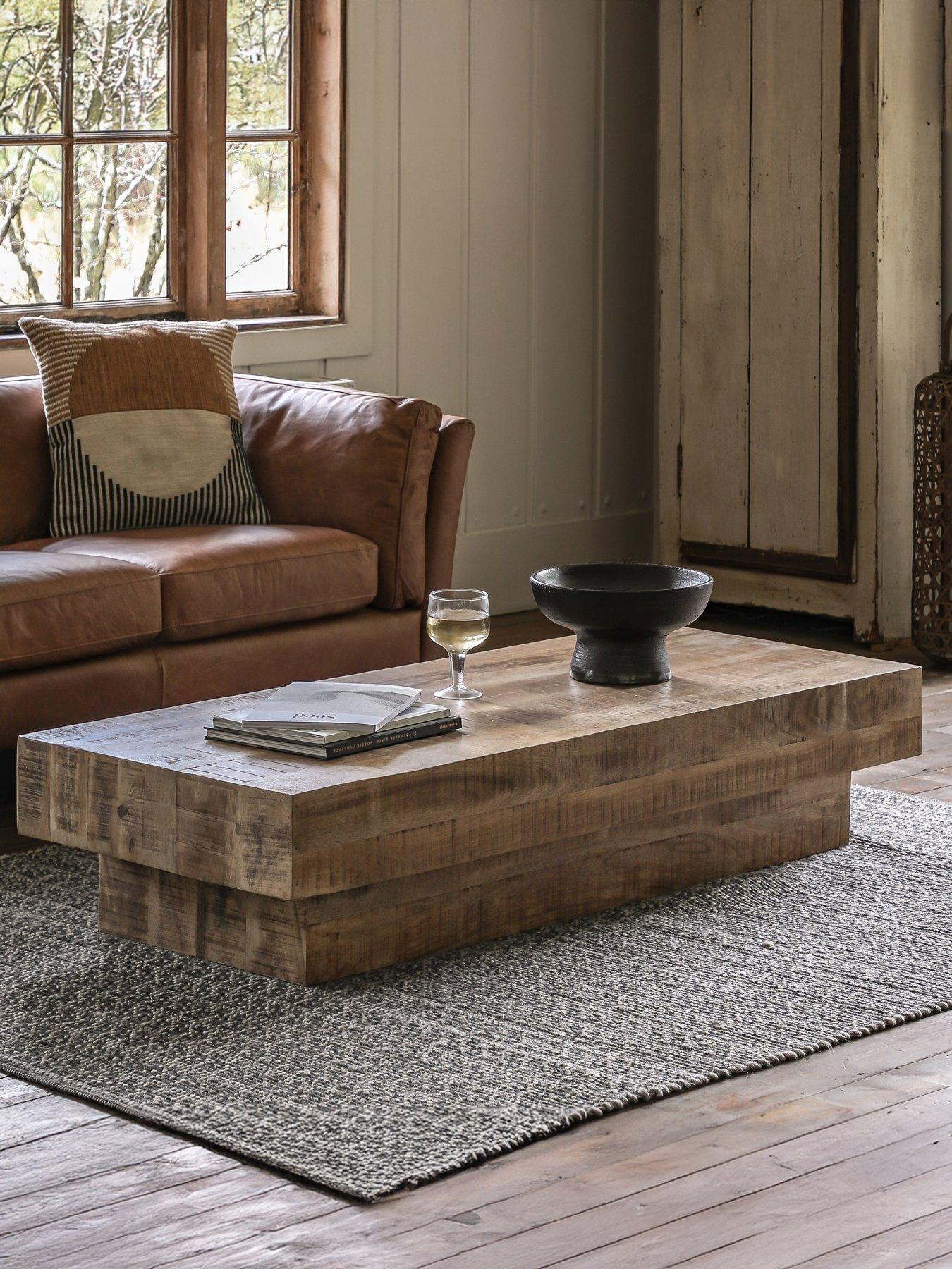 Image 1 of 6 of Gallery Lina Ready Assembled Mango Wood Coffee Table - Natural