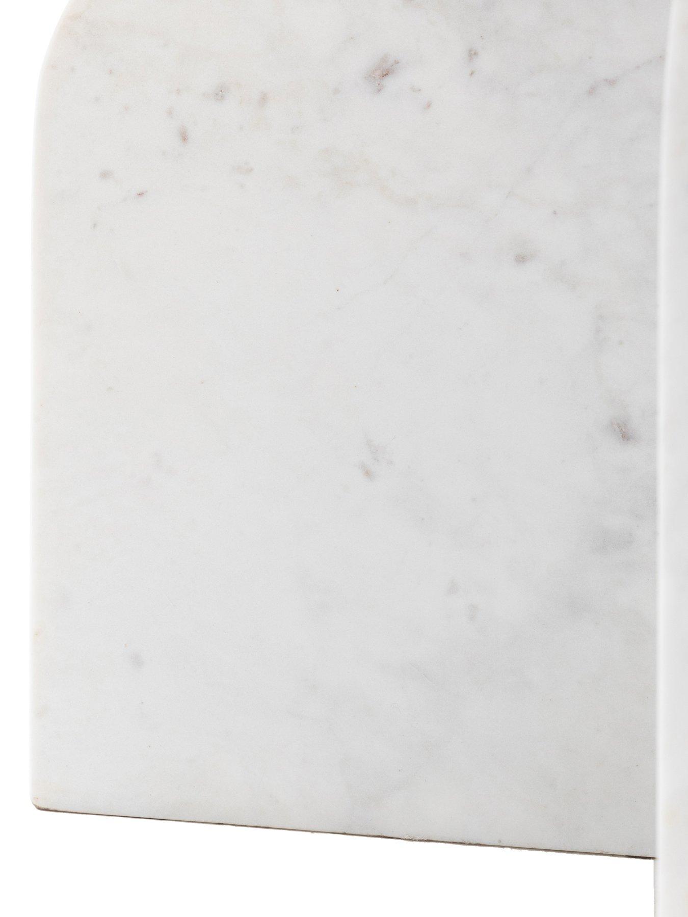 Image 6 of 7 of Gallery Direct Amina Ready Assembled Marble Round Coffee Table - White