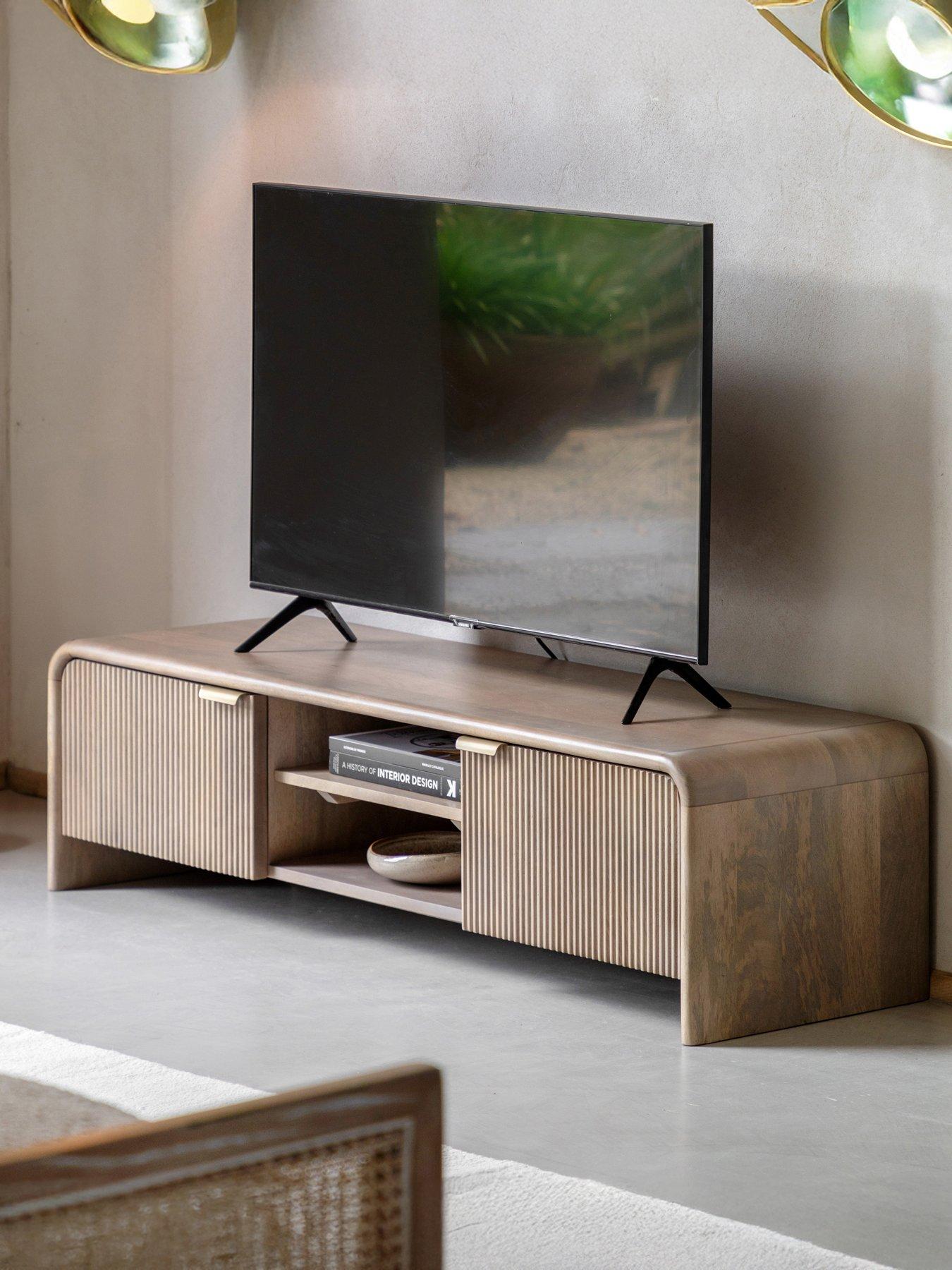 undefined Tahira Ready Assembled TV/Media Unit - with Mango Wood - Natural