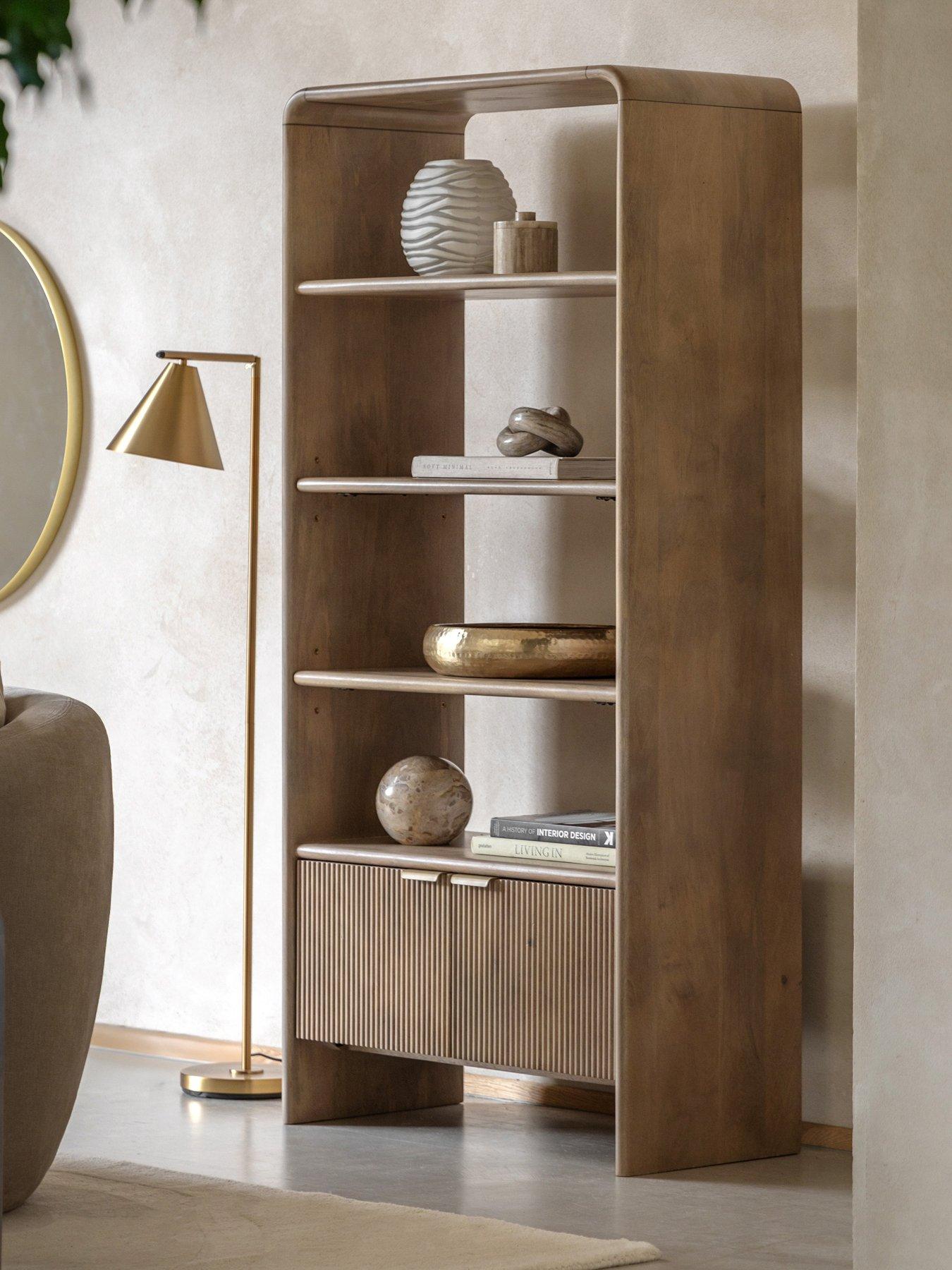 Image of Gallery Tahira Ready Assembled Open Display Unit - with Mango Wood - Natural