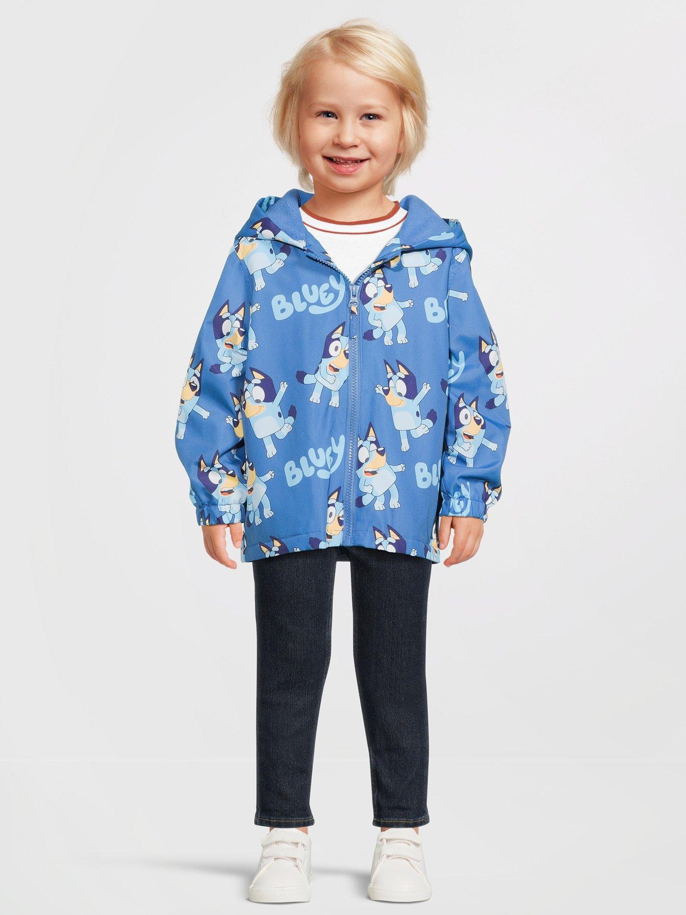 Image 1 of 6 of Bluey Fleece Lined Rain Mac - Blue