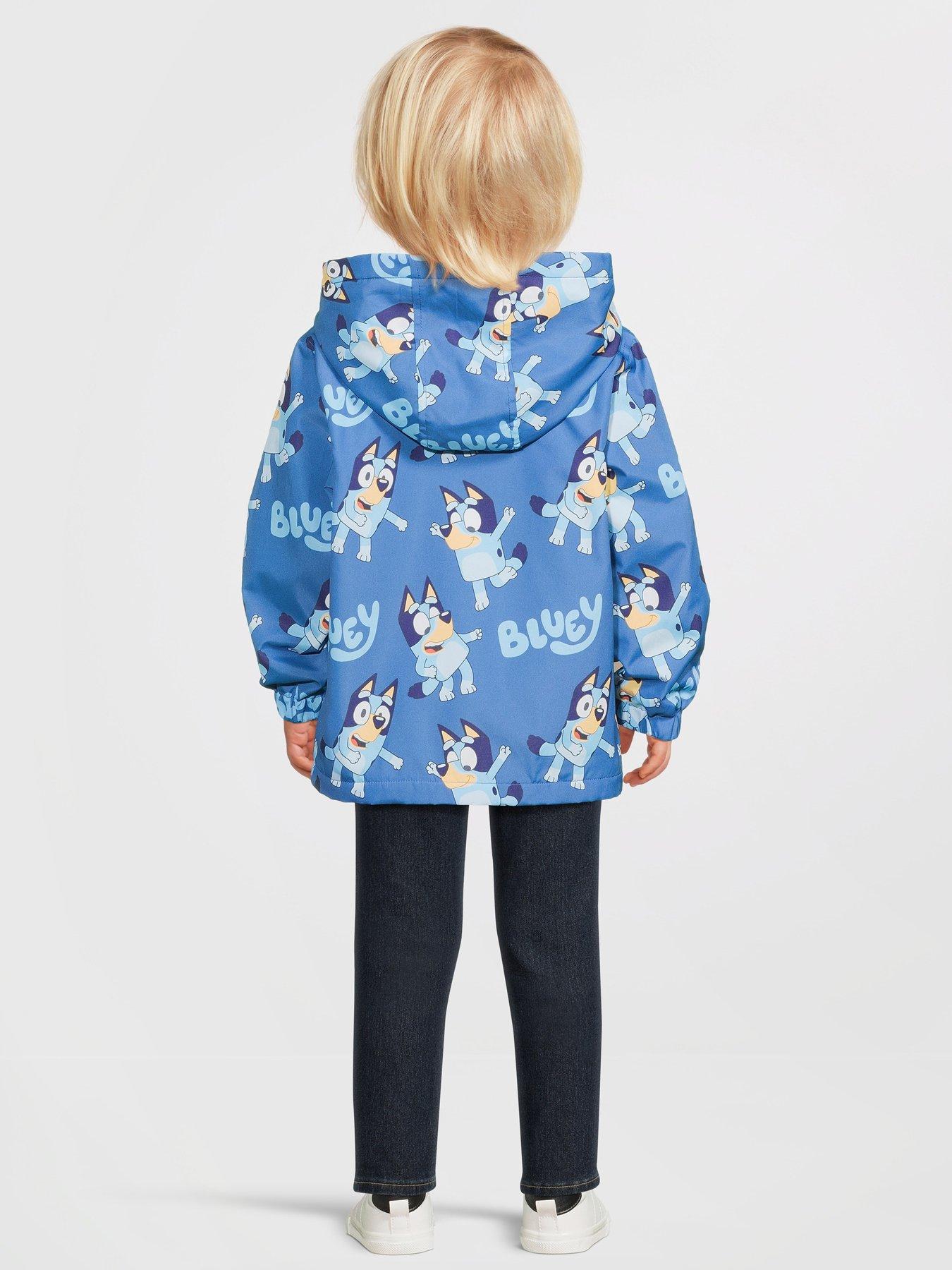 Image 2 of 6 of Bluey Fleece Lined Rain Mac - Blue