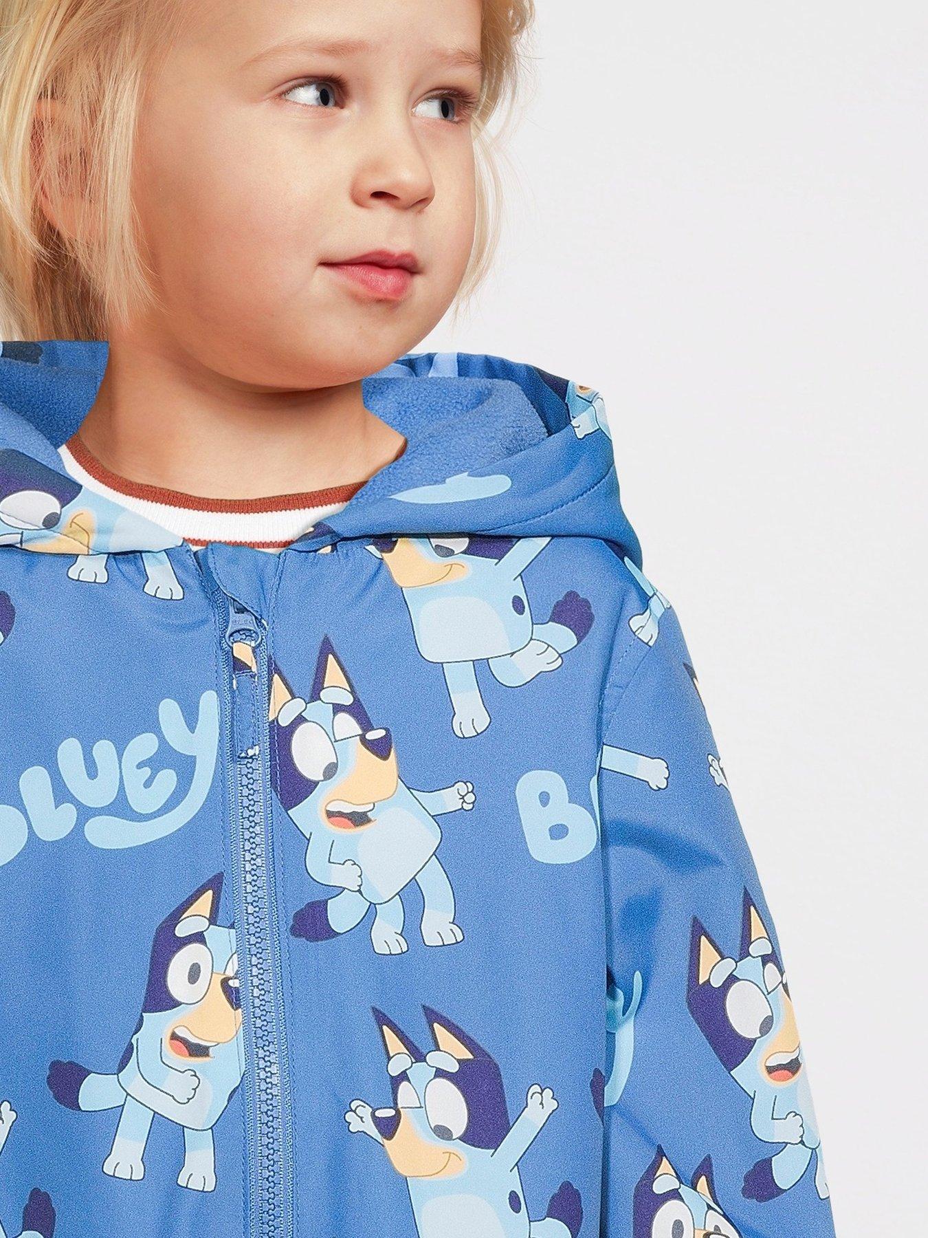 Image 4 of 6 of Bluey Fleece Lined Rain Mac - Blue
