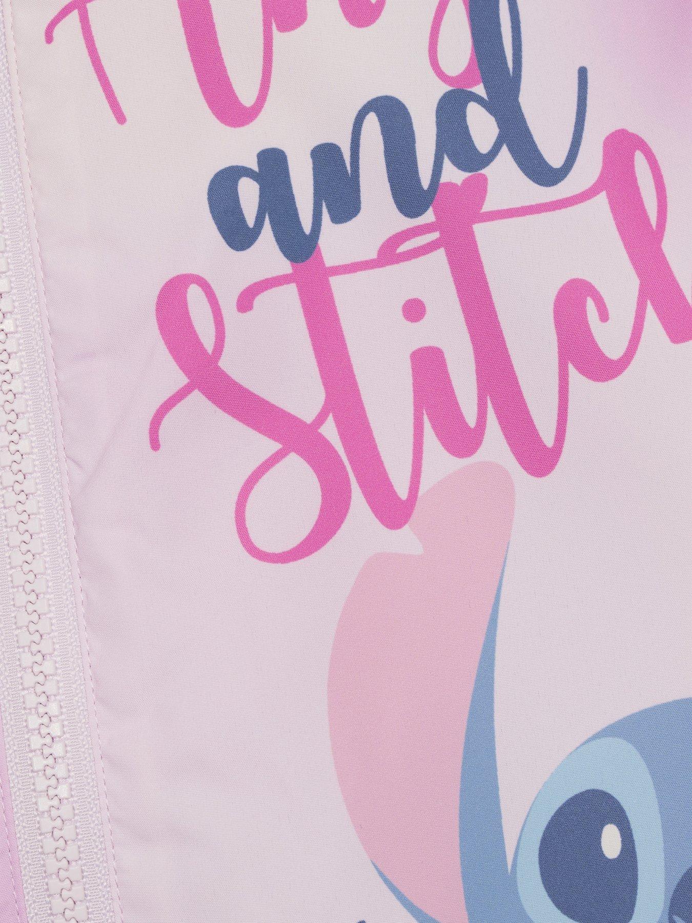 Image 2 of 2 of Disney Lilo & Stitch Lilo &amp; Stitch Fleece Lined Rain Mac - Pink -&nbsp;Pink