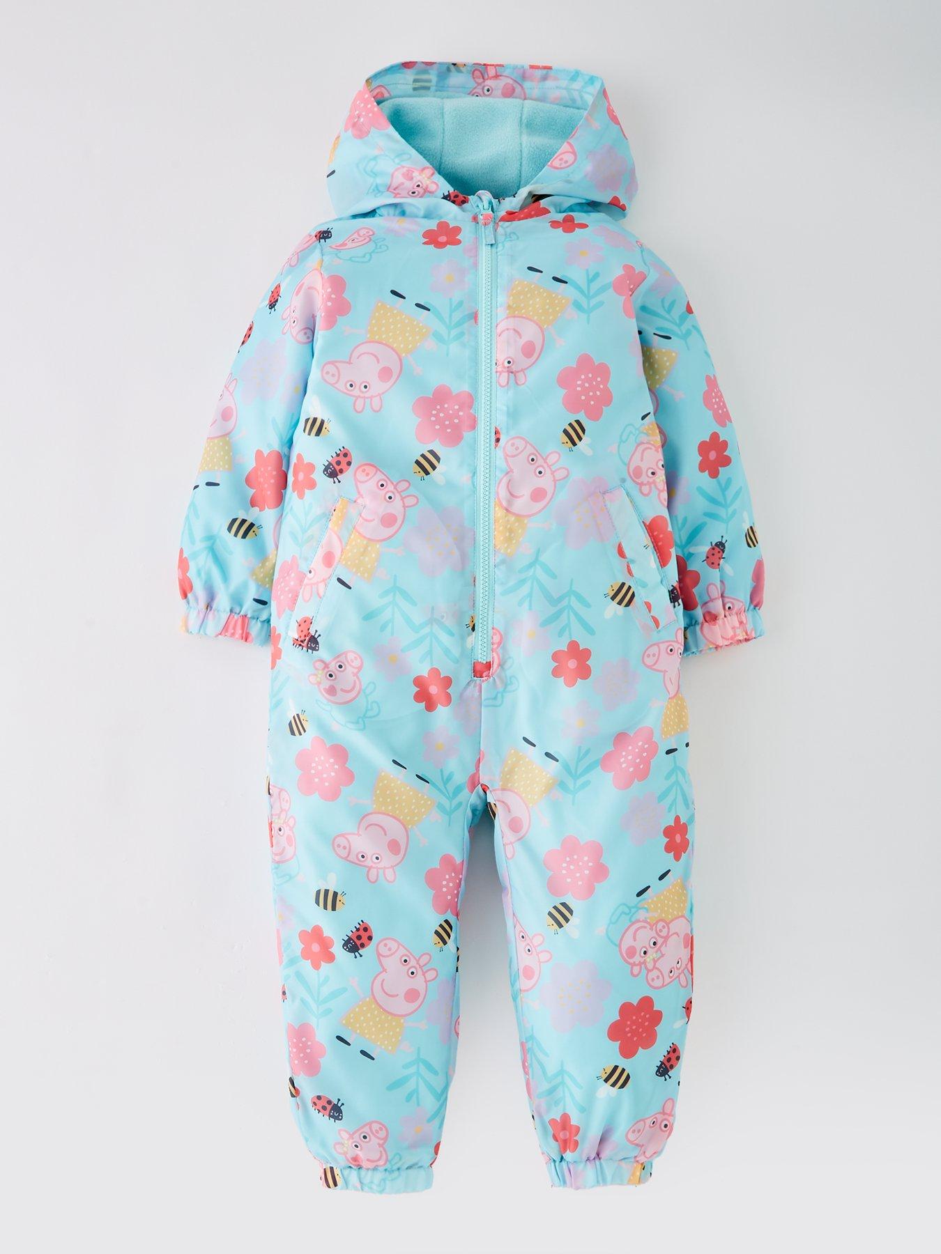 Peppa Pig Peppa Pig Fleece Lined Puddlesuit - Blue