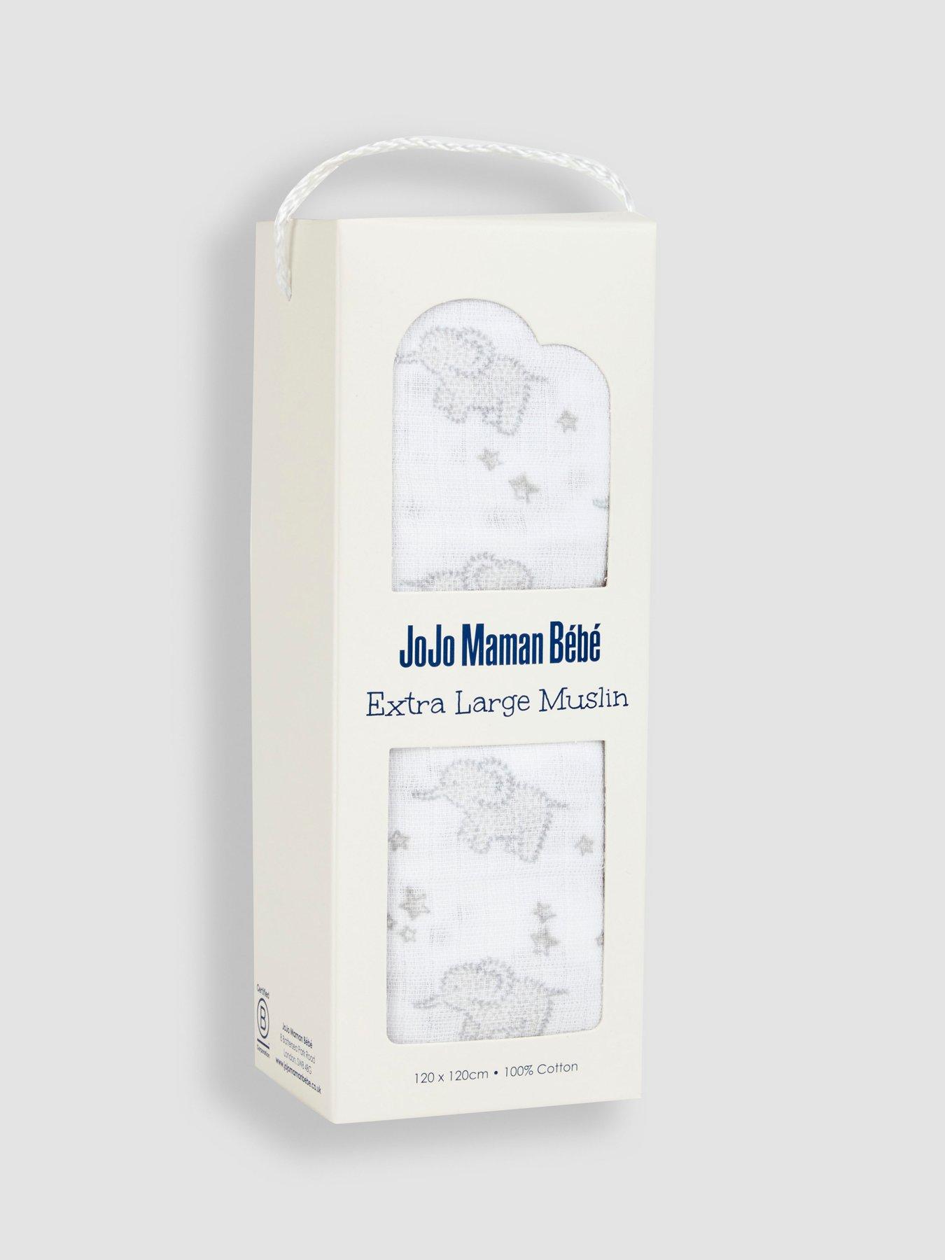 undefined Extra Large Grey Elephant Print Muslin